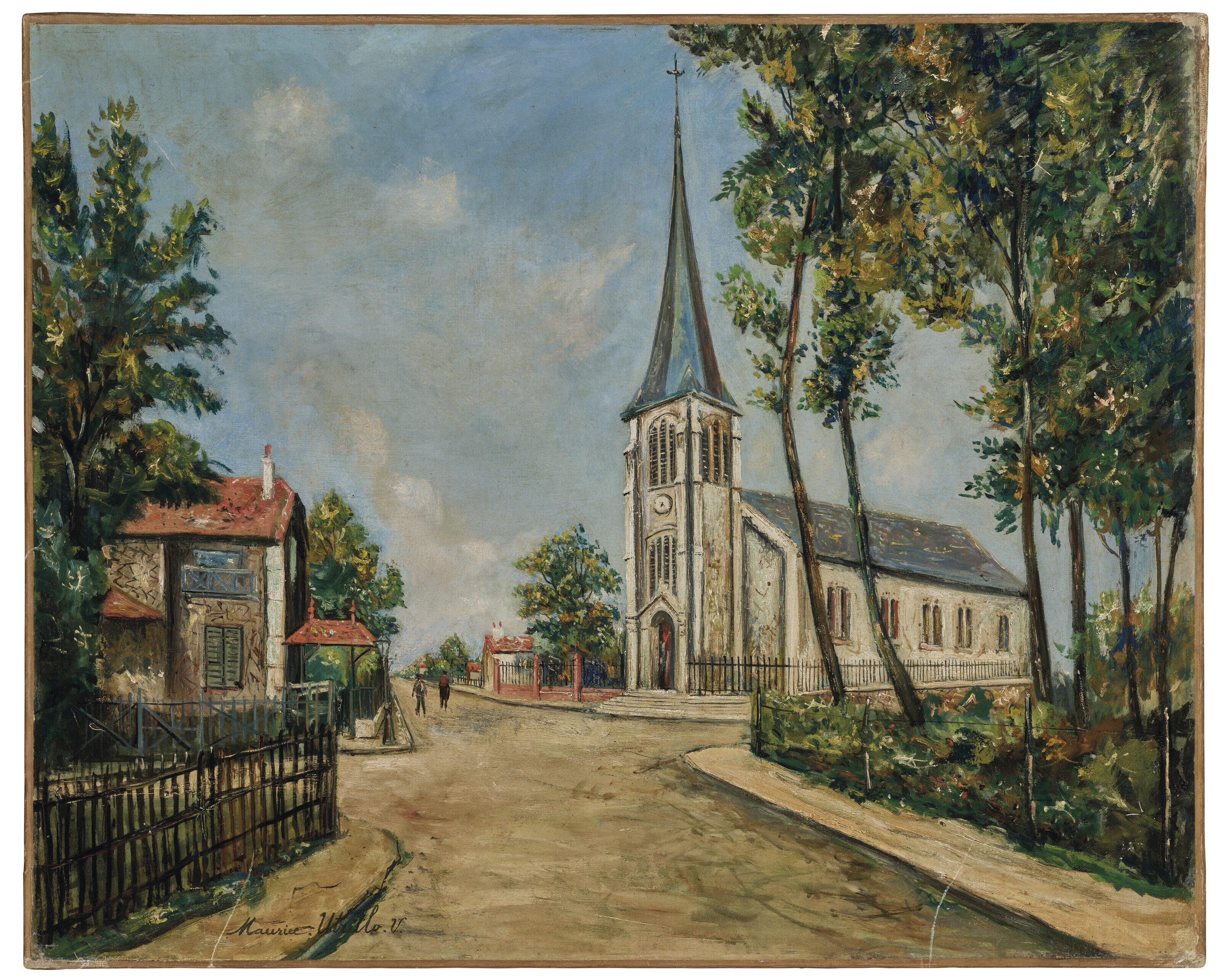 Maurice Utrillo (1883-1955), Paysage de Compiègne, Église Saint
