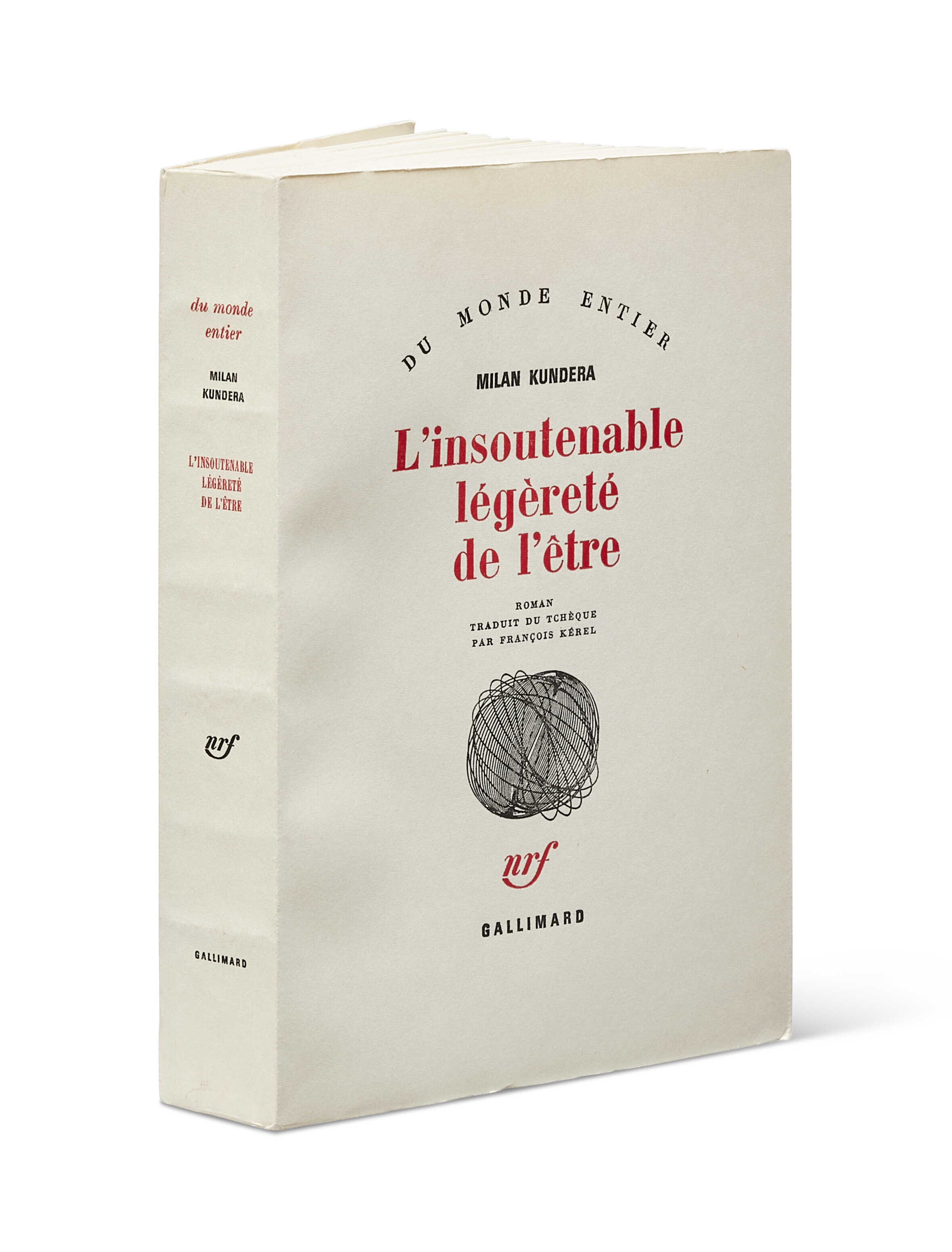 KUNDERA, Milan (19292023), L’Insoutenable légèreté de l’être. Paris GallimardNRF, 1984