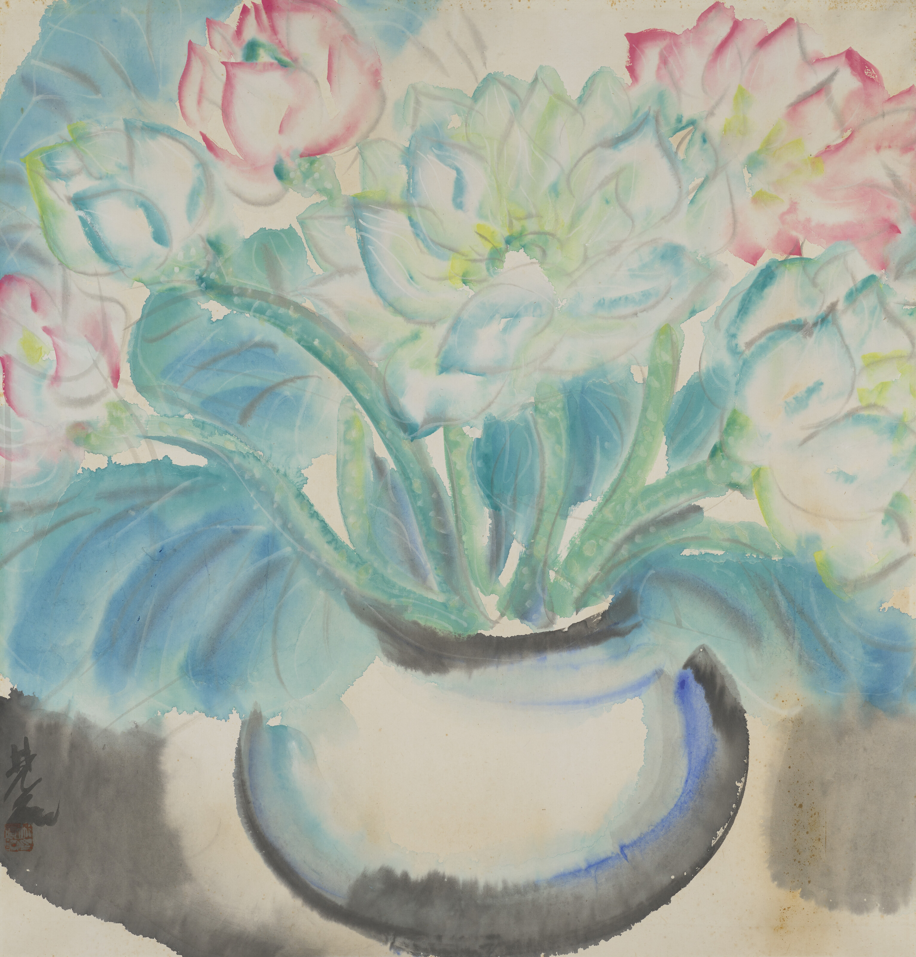 Lin Fengmian, Vase fleuri, sold for €69,300 on 13 June 2024 at Christie's in Paris