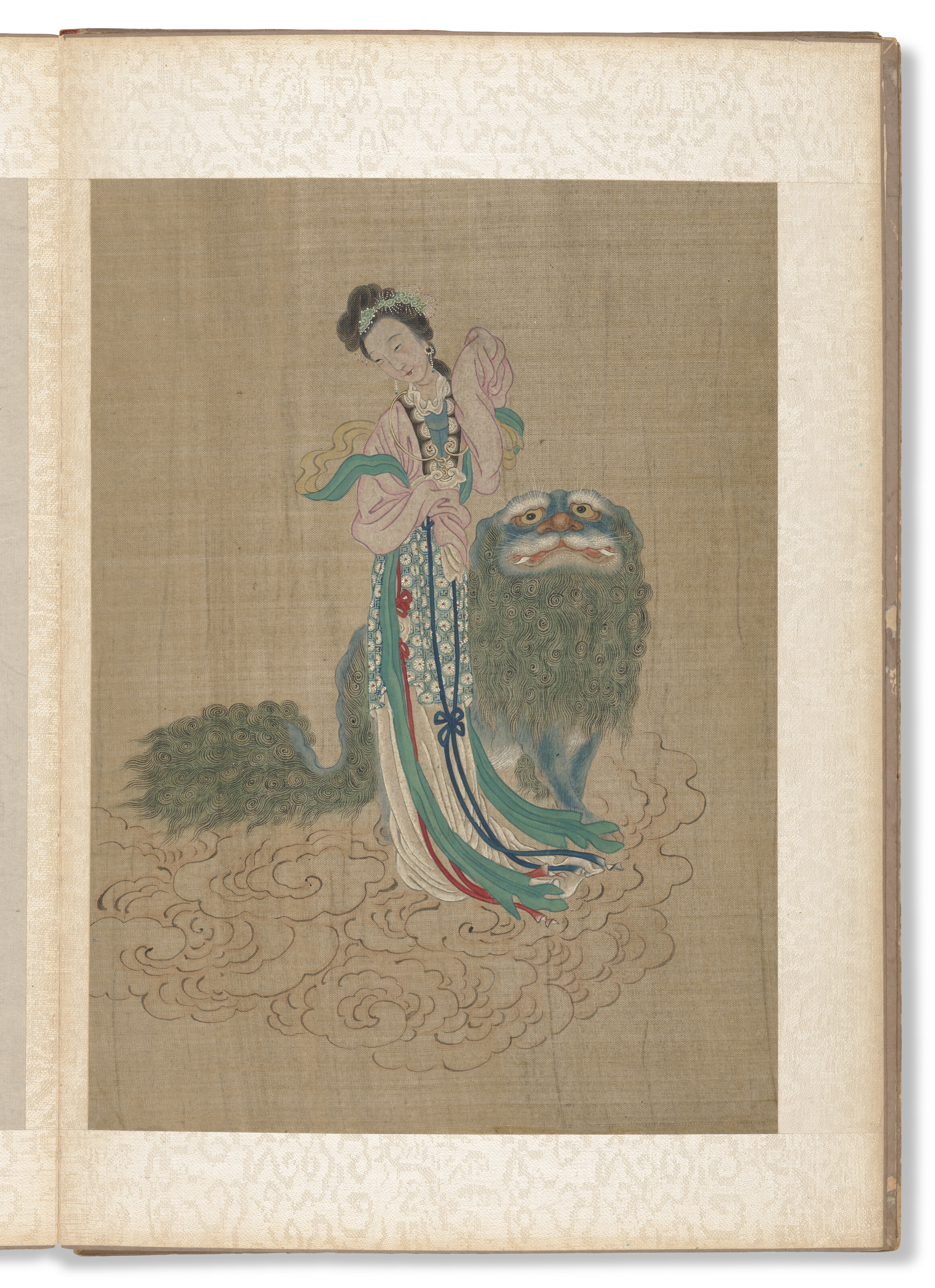 AN ALBUM OF TWELVE PAINTINGS DEPICTING IMMORTALS, CHINA, QING