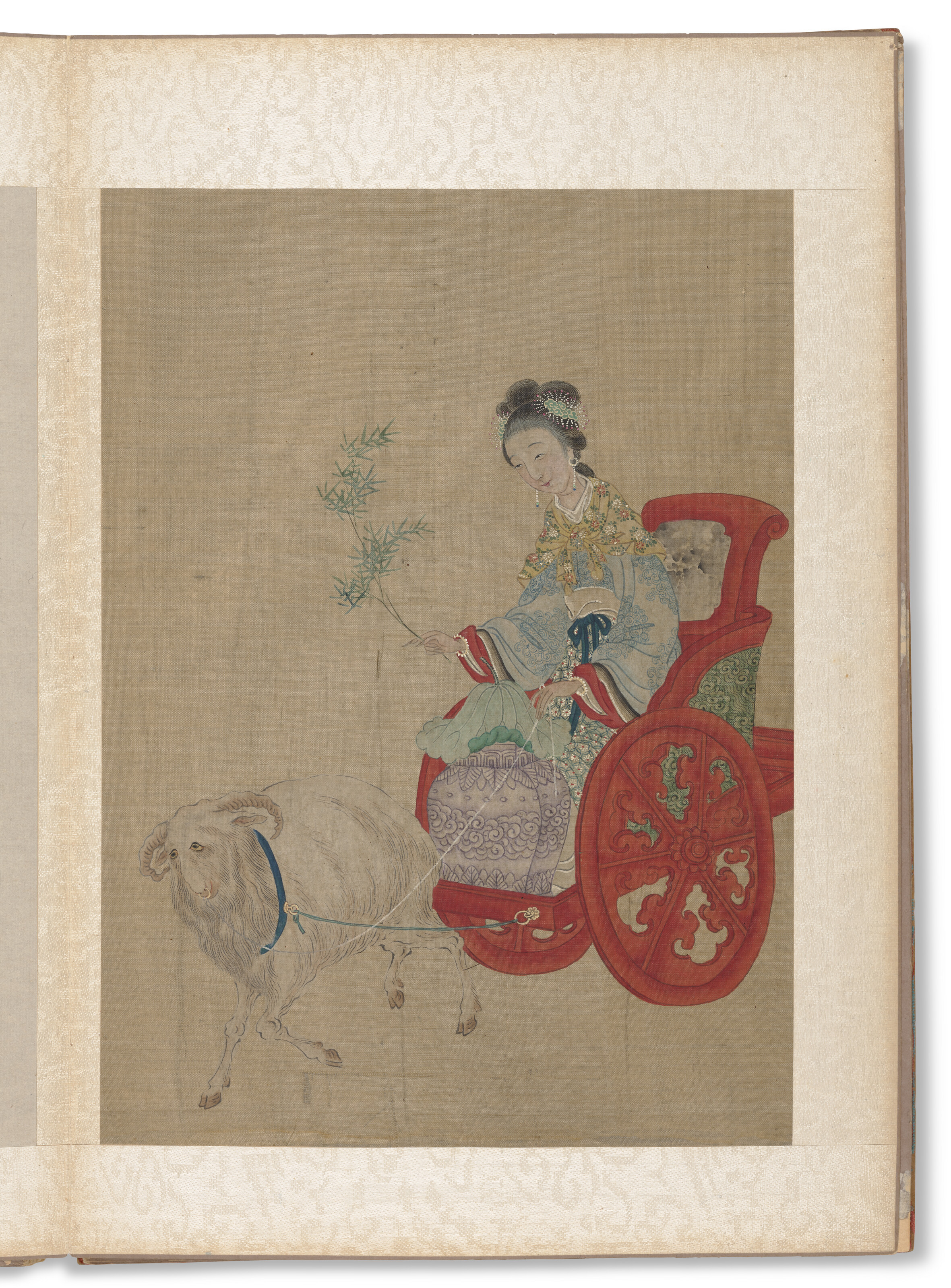 AN ALBUM OF TWELVE PAINTINGS DEPICTING IMMORTALS, CHINA, QING