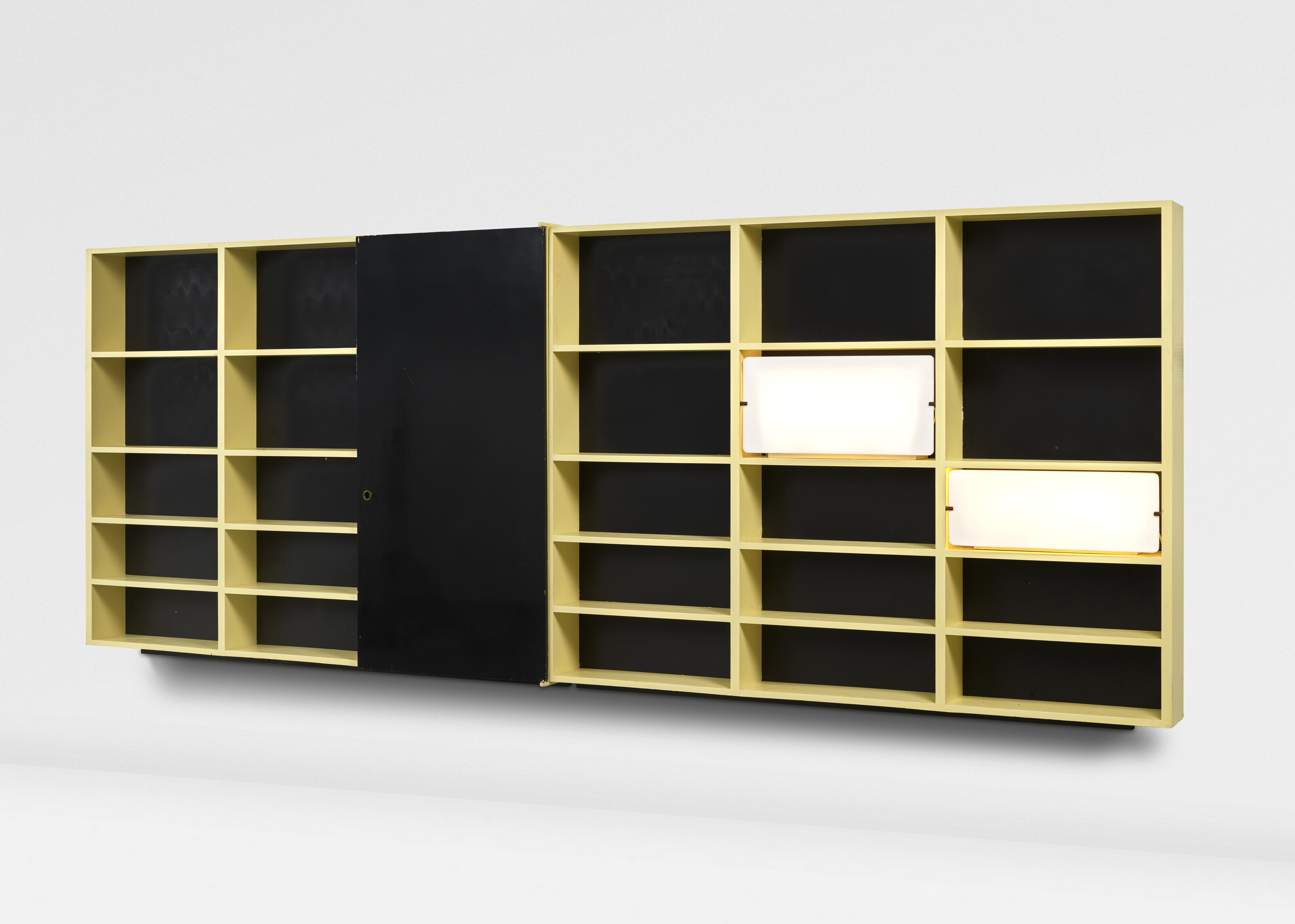 Charlotte Perriand, Bibliotheque, special commission made for the residence of Jean and Huguette Borot, Place Jean-Baptiste Clement, Paris, 1958-71, offered in Design on 23 May 2024 at Christie's in Paris