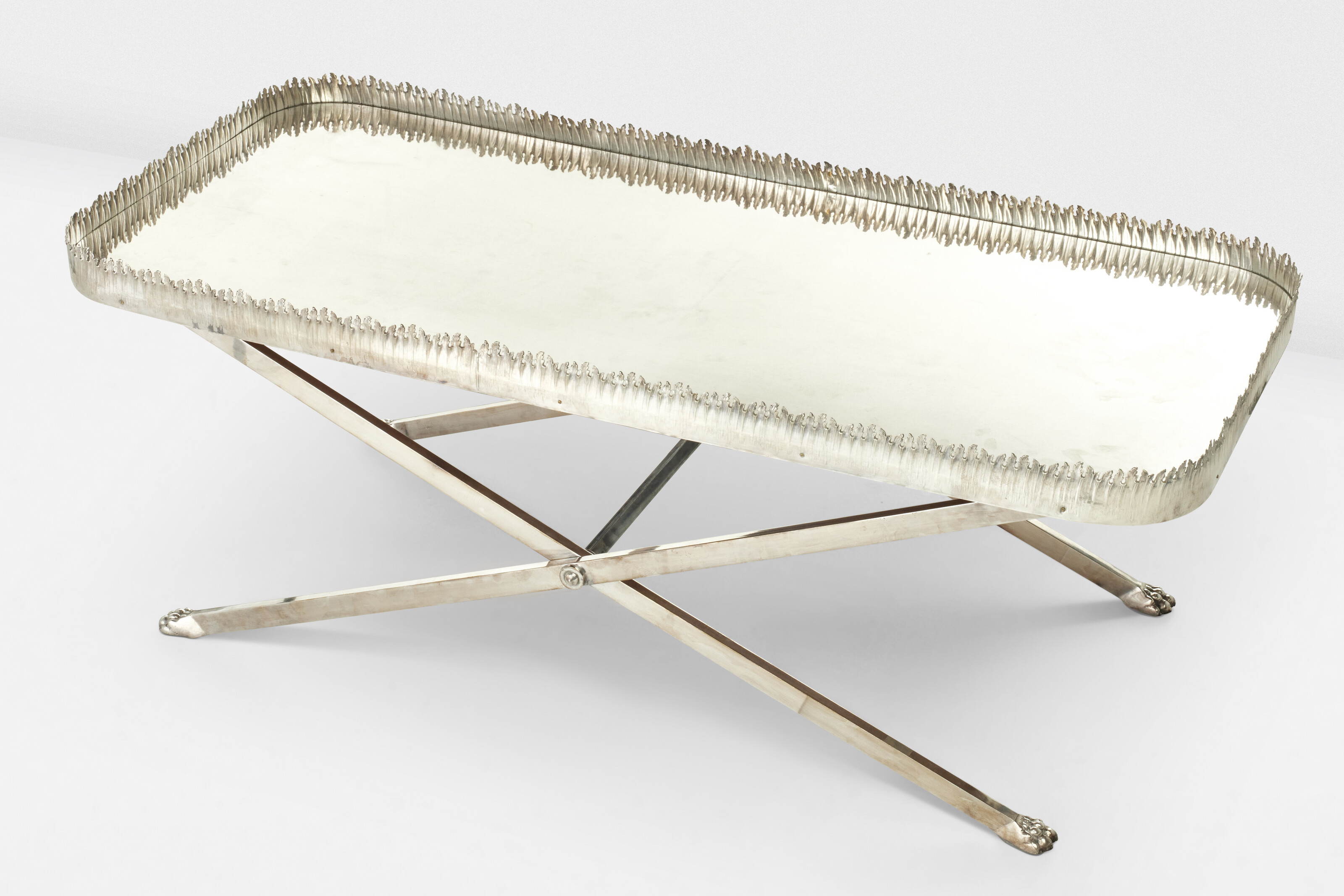 Maria Pergay, Bord flammes coffee table, circa 1957, offered in Design on 3 December 2024 at Christie's in Paris