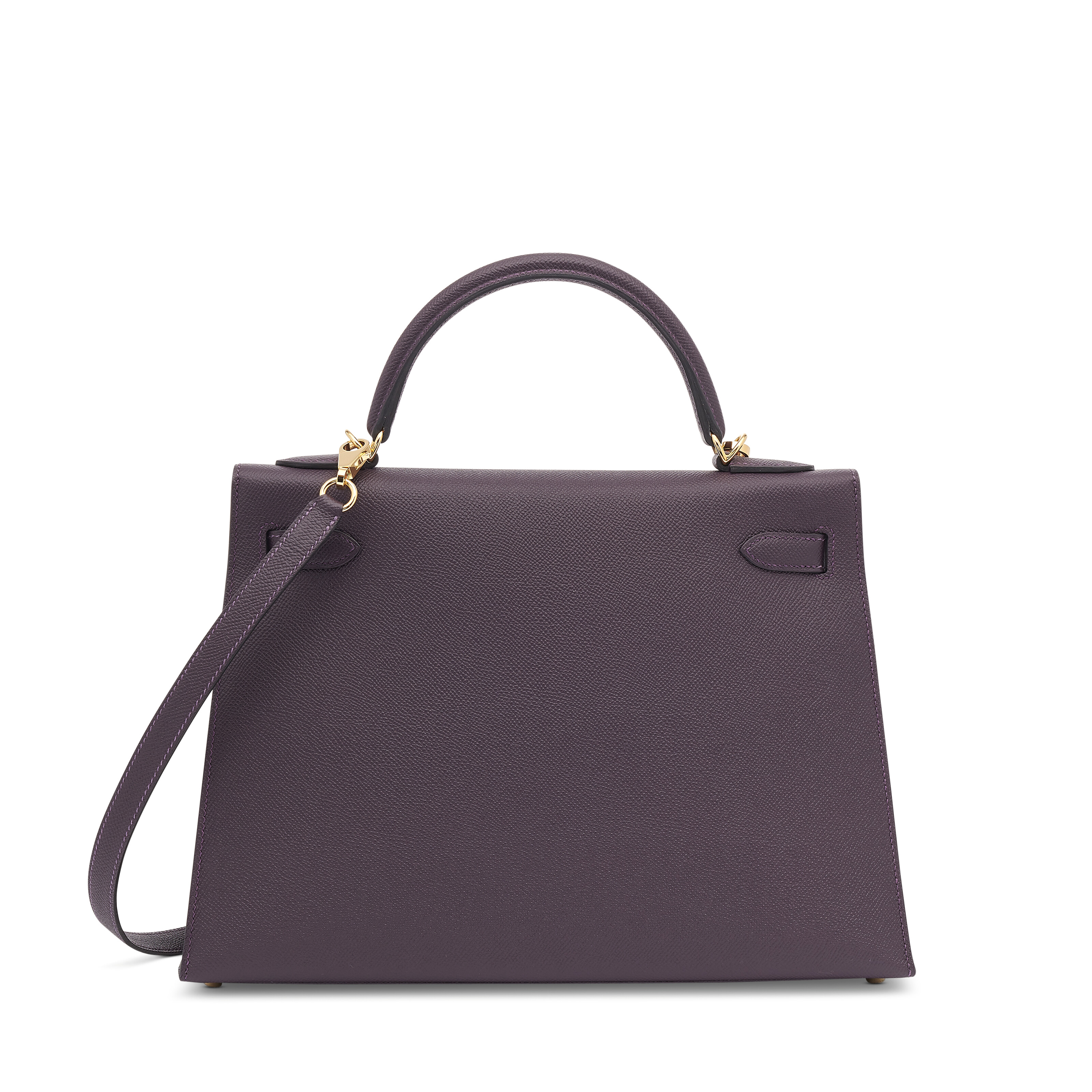 A RAISIN EPSOM LEATHER SELLIER KELLY 32 WITH GOLD HARDWARE HERMES 2019 Christie s