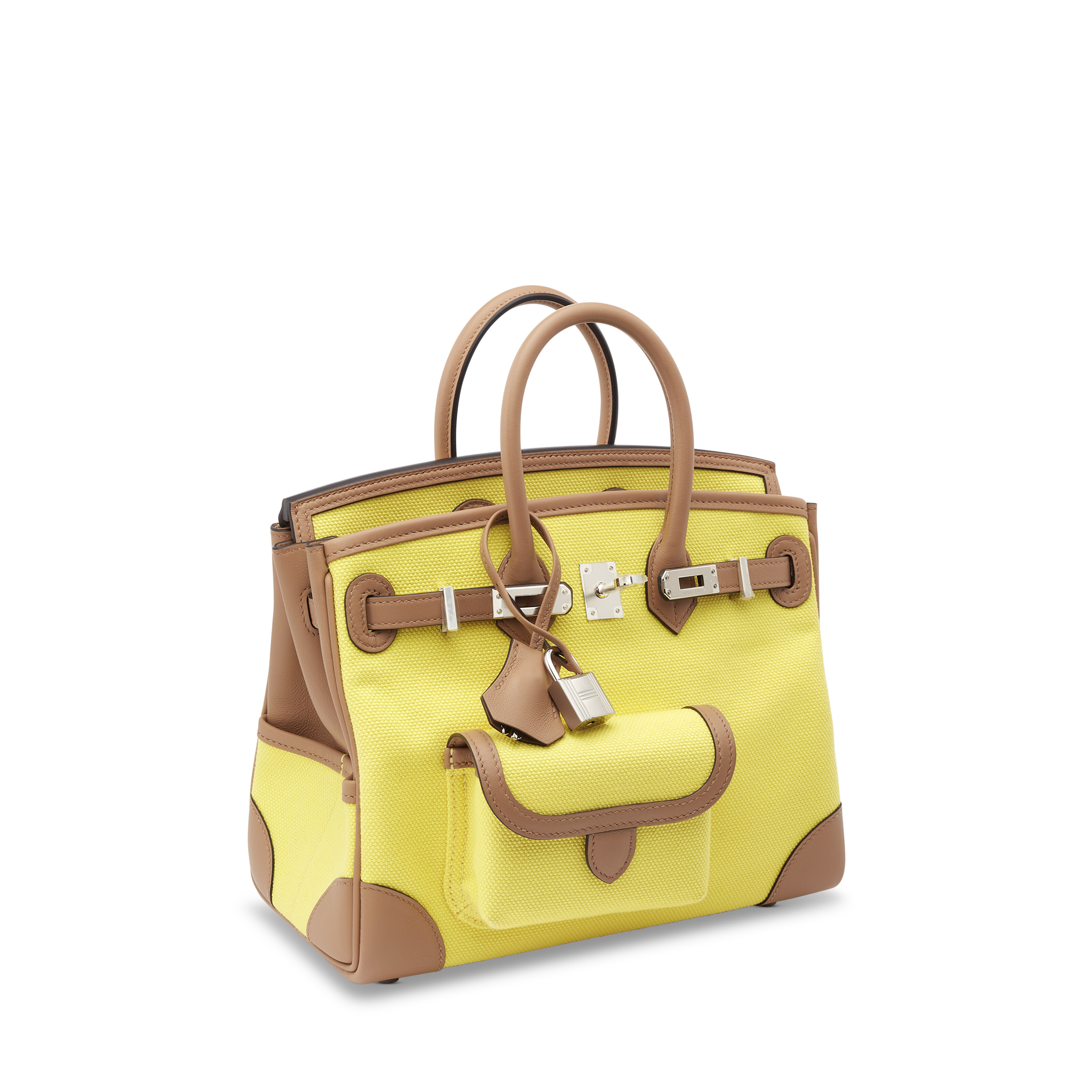A LIMITED EDITION JAUNE CITRON GOELAND TOILE & CHAI SWIFT LEATHER