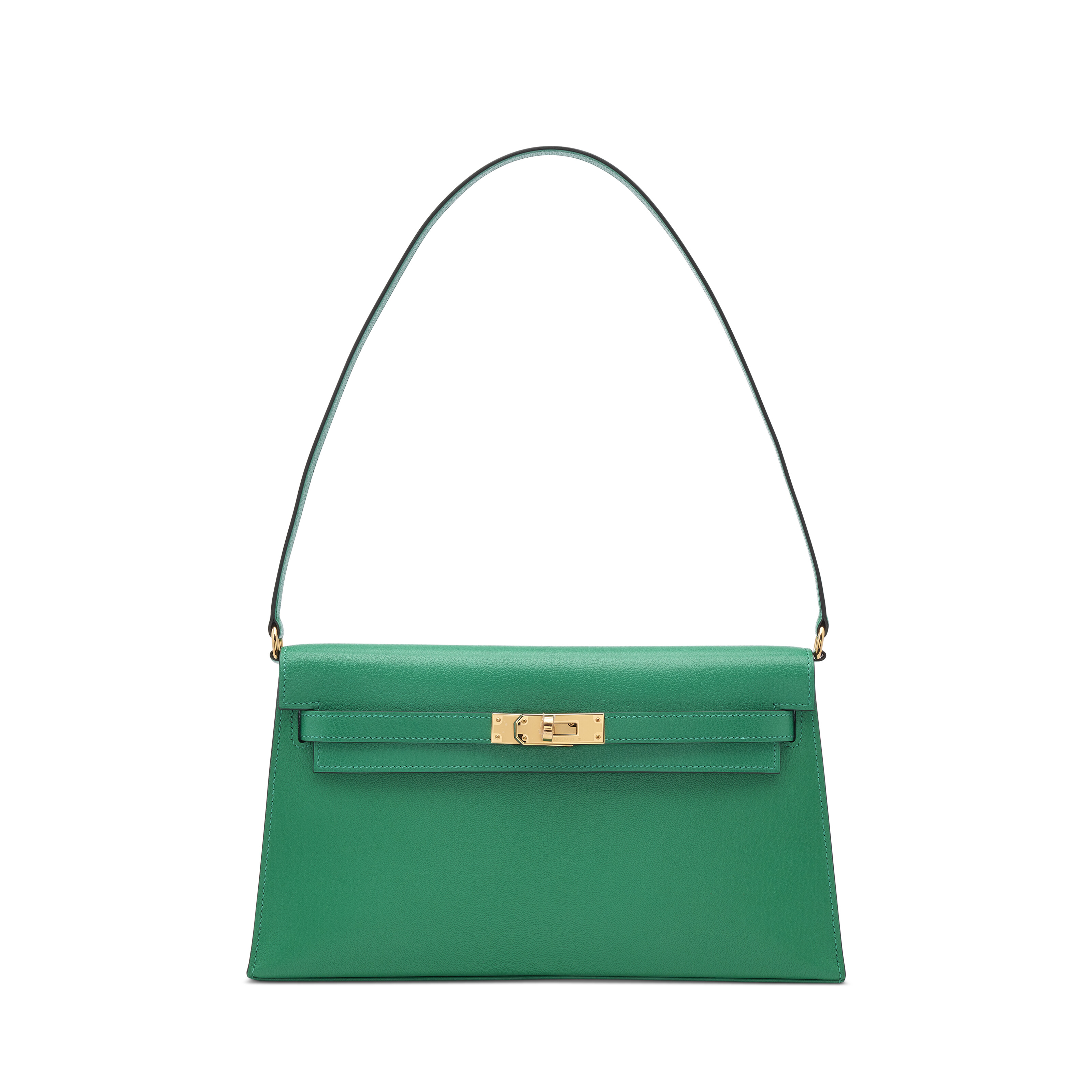 A MENTHE CHÈVRE LEATHER KELLY ÉLAN WITH GOLD HARDWARE, HERMÈS