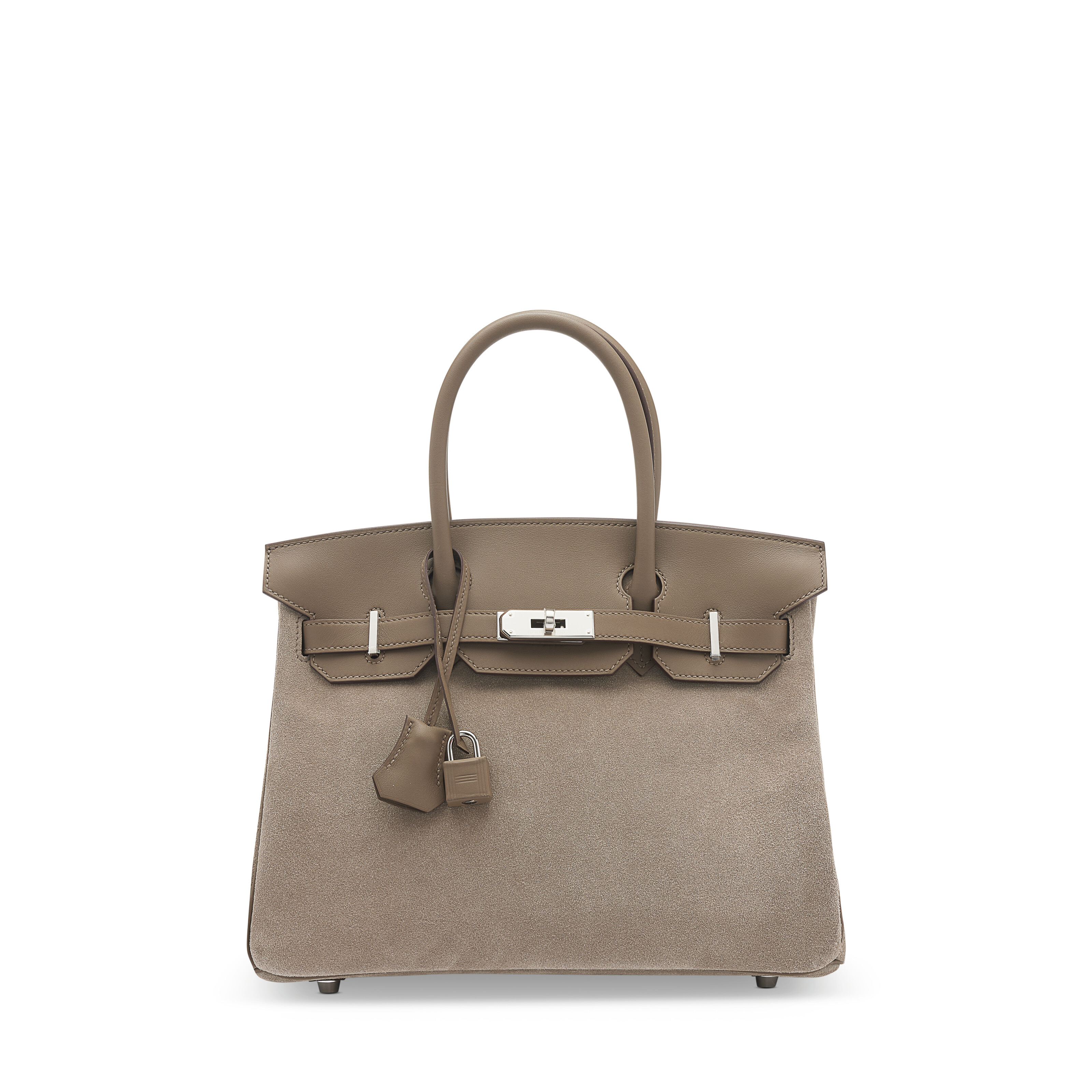 A LIMITED EDITION ÉTOUPE SWIFT LEATHER & GRIS CAILLOU VEAU DOBLIS