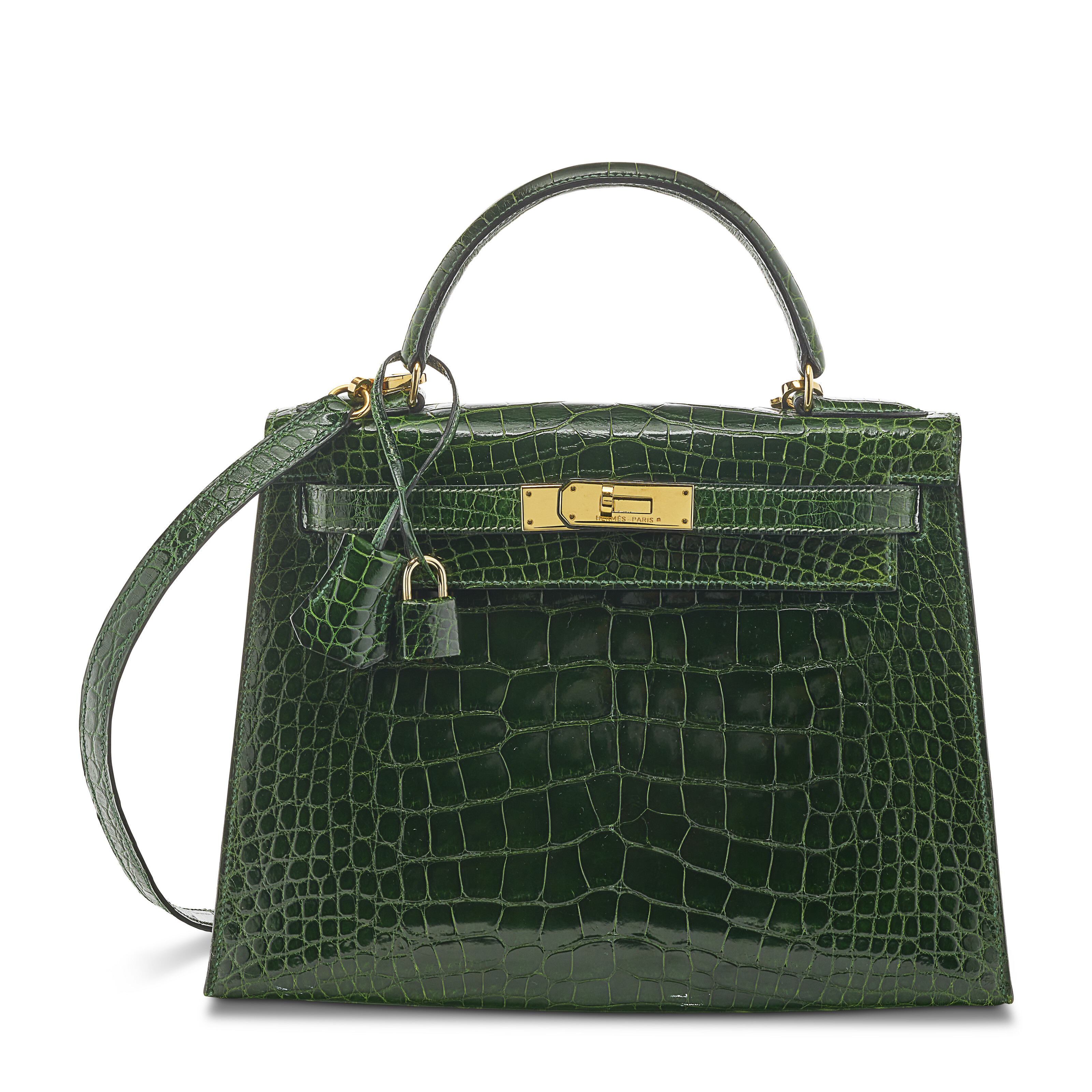 A VERT OLIVE CLÉMENCE LEATHER BIRKIN 30 WITH PALLADIUM HARDWARE