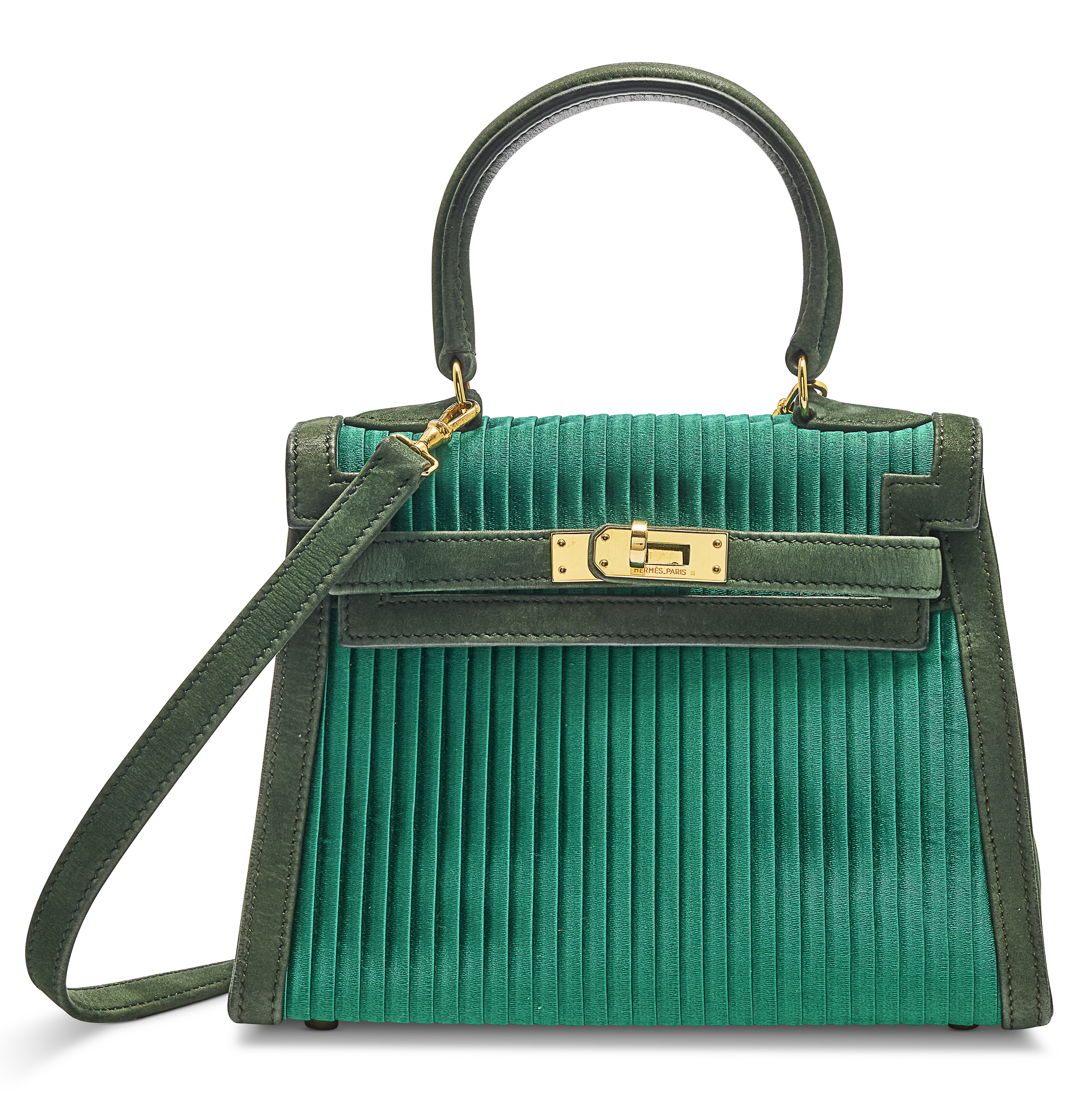 A VERT OLIVE CLÉMENCE LEATHER BIRKIN 30 WITH PALLADIUM HARDWARE