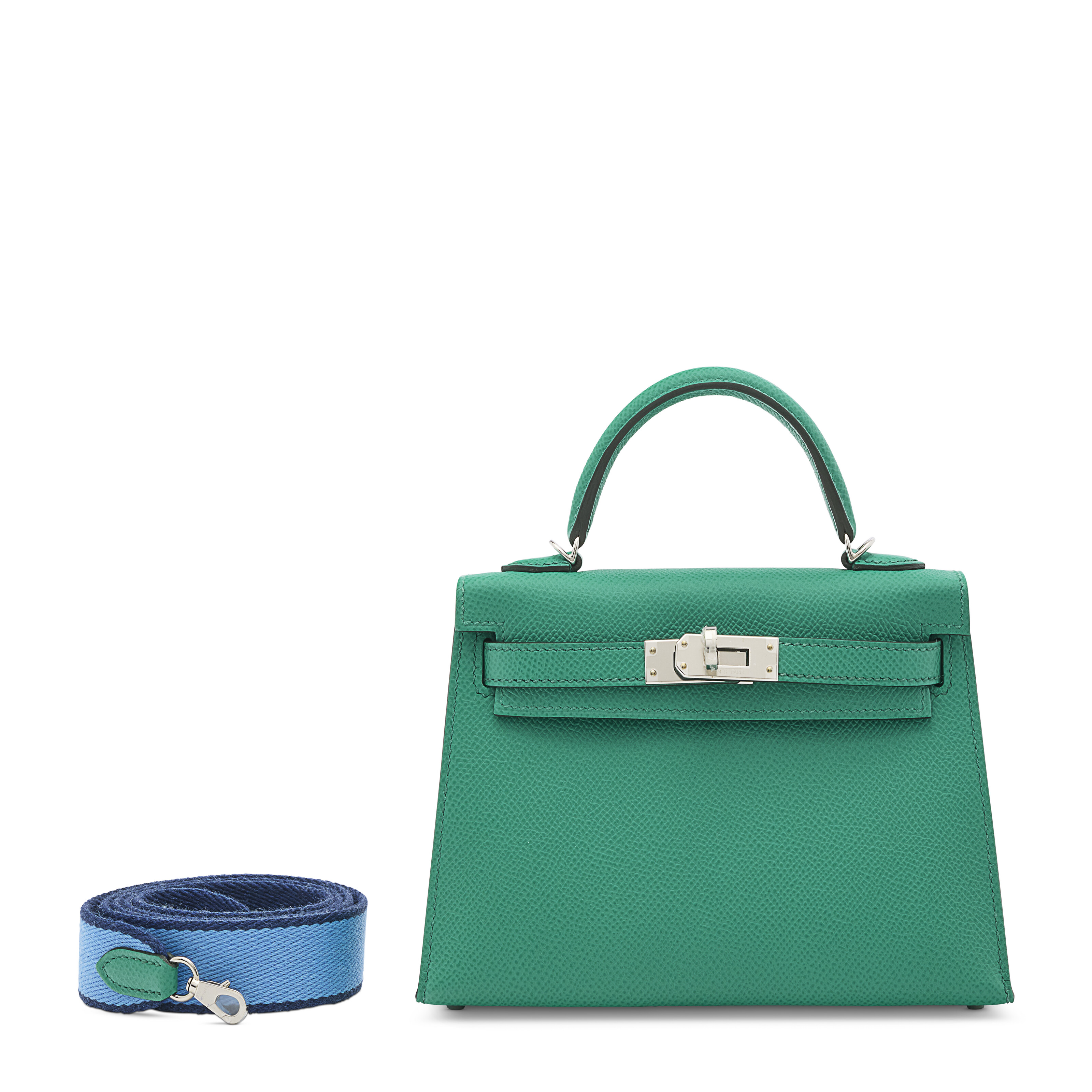 A VERT JADE EPSOM LEATHER MINI KELLY AMAZONE 20 II WITH PALLADIUM