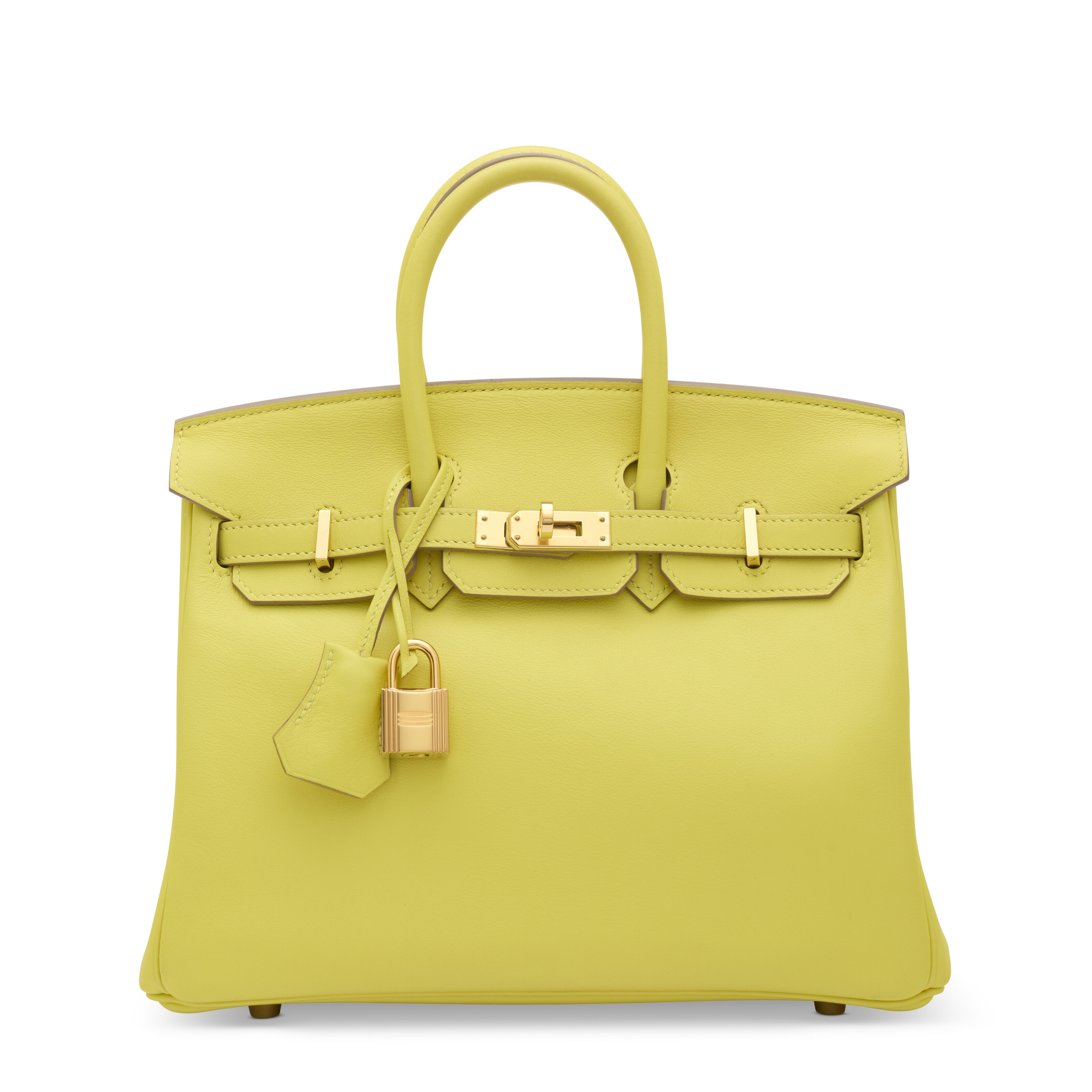 A LIME SWIFT LEATHER BIRKIN 25 WITH GOLD HARDWARE, HERMÈS, 2018