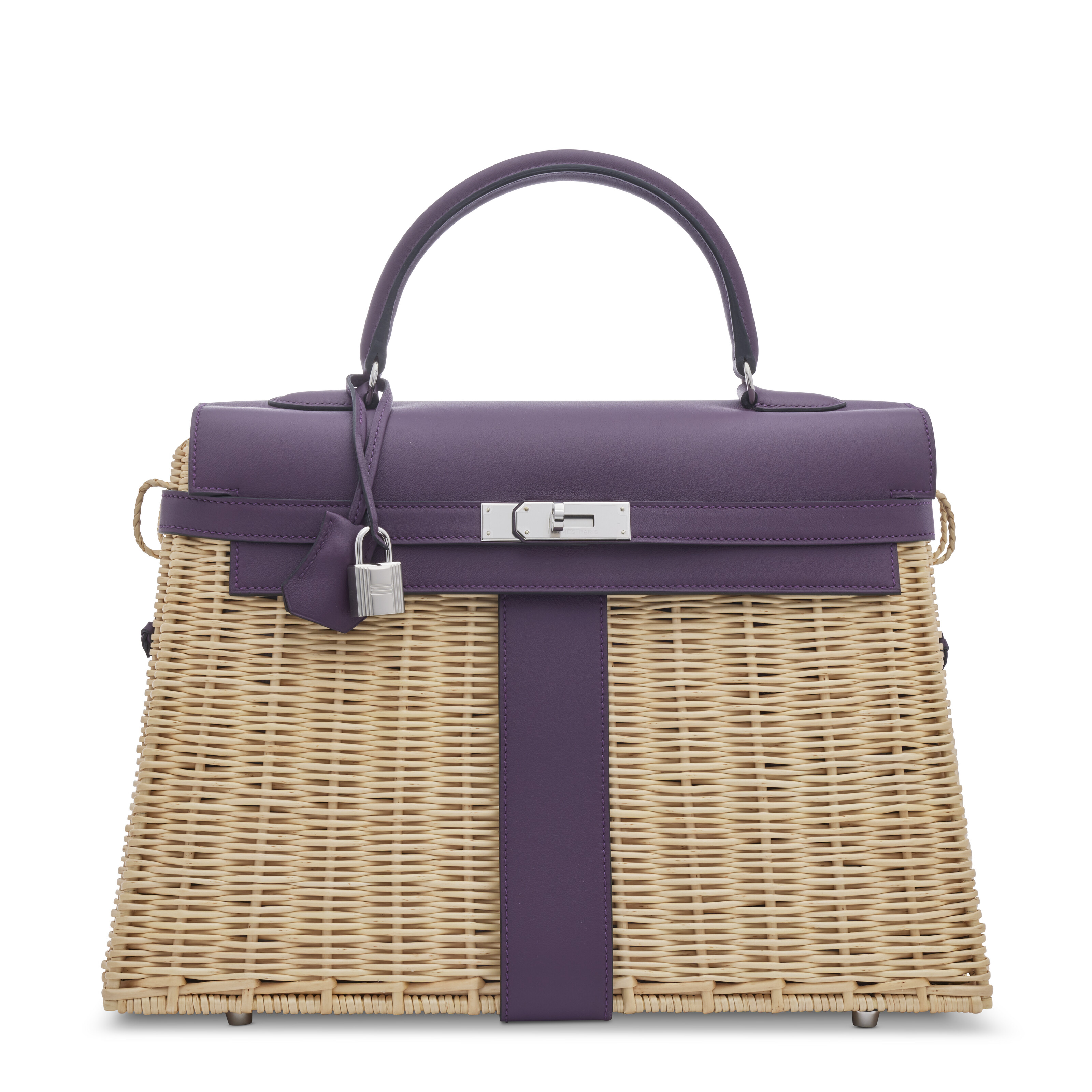 A LIMITED EDITION CASSIS SWIFT LEATHER & OSIER PICNIC KELLY 35