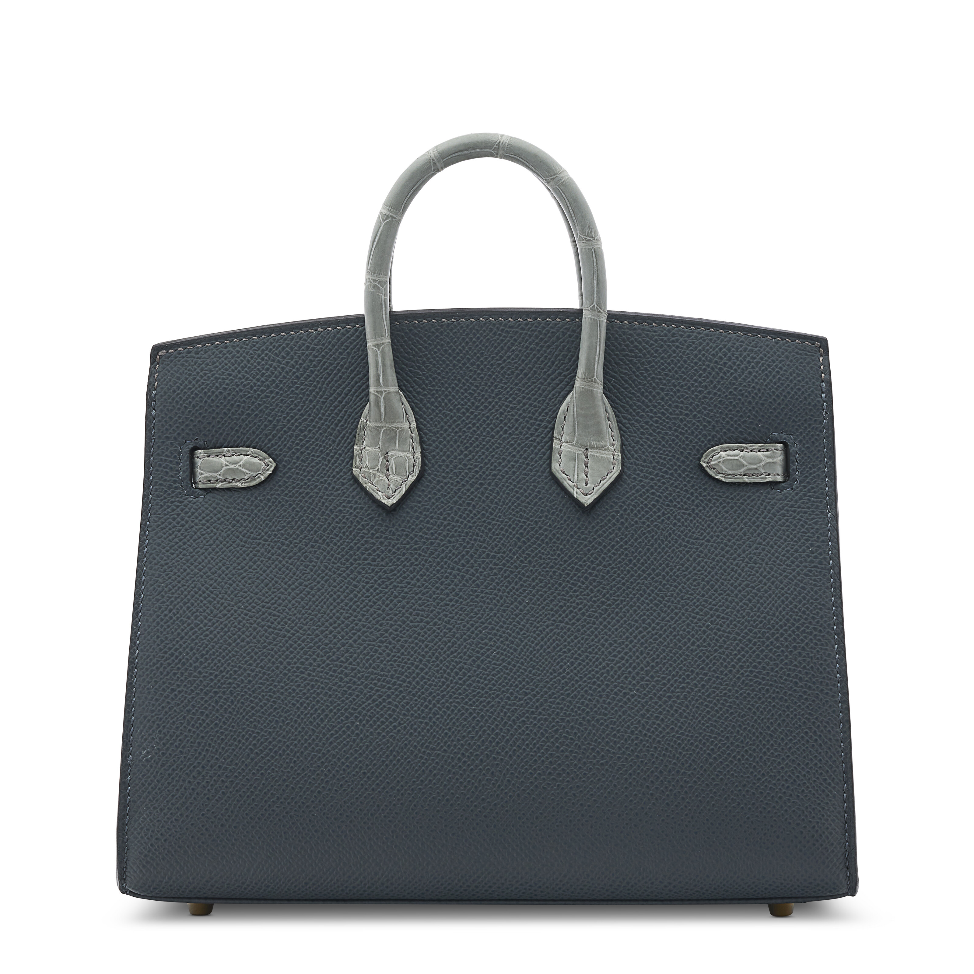 A RARE, MATTE CIMENT ALLIGATOR, GRIS MISTY & CRAIE EPSOM LEATHER