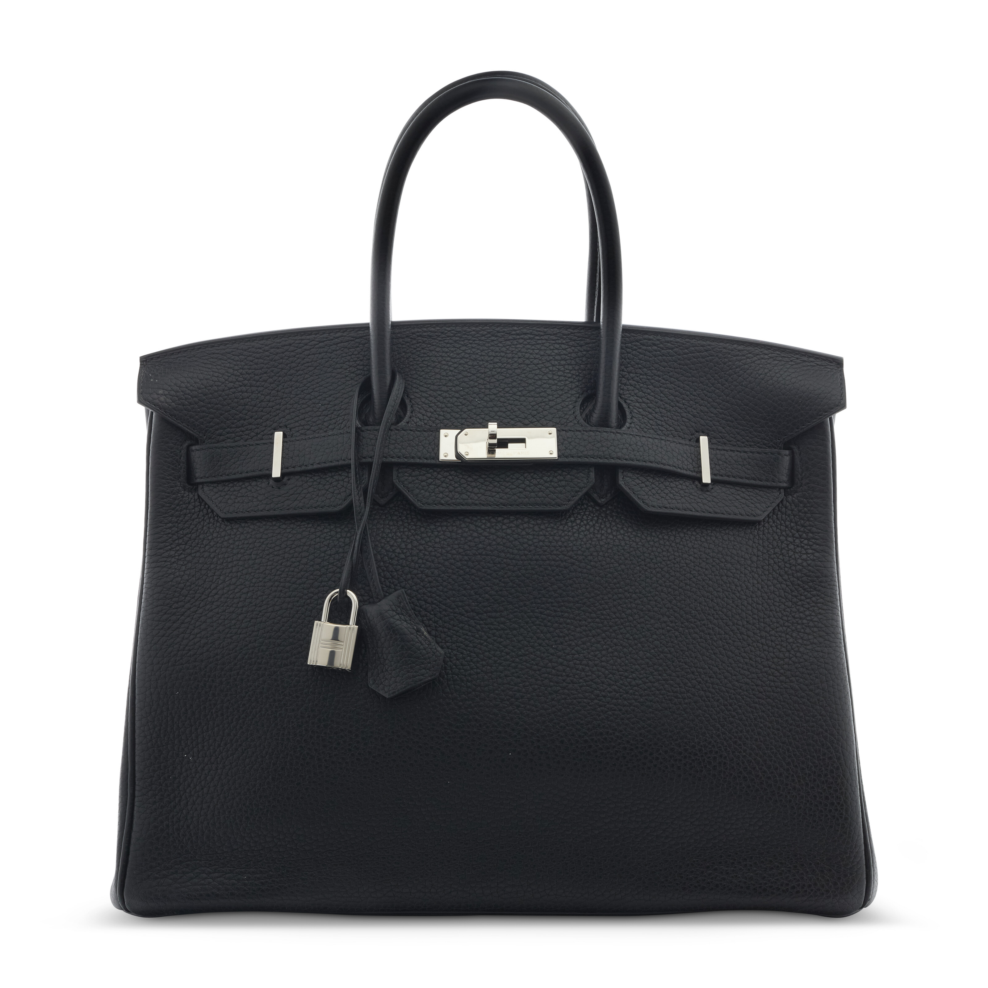 A BLACK EPSOM LEATHER SELLIER KELLY 25 WITH PALLADIUM HARDWARE