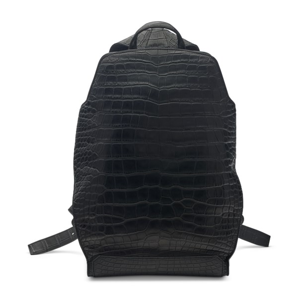 city backpack in crocodile-embossed leather Saint Laurent Black Crocodile Embossed Stamped Flap – THE-ECHELON Leather backpack with saint laurent signature embossed exterior zip pocket Saint Laurent City Backpack In