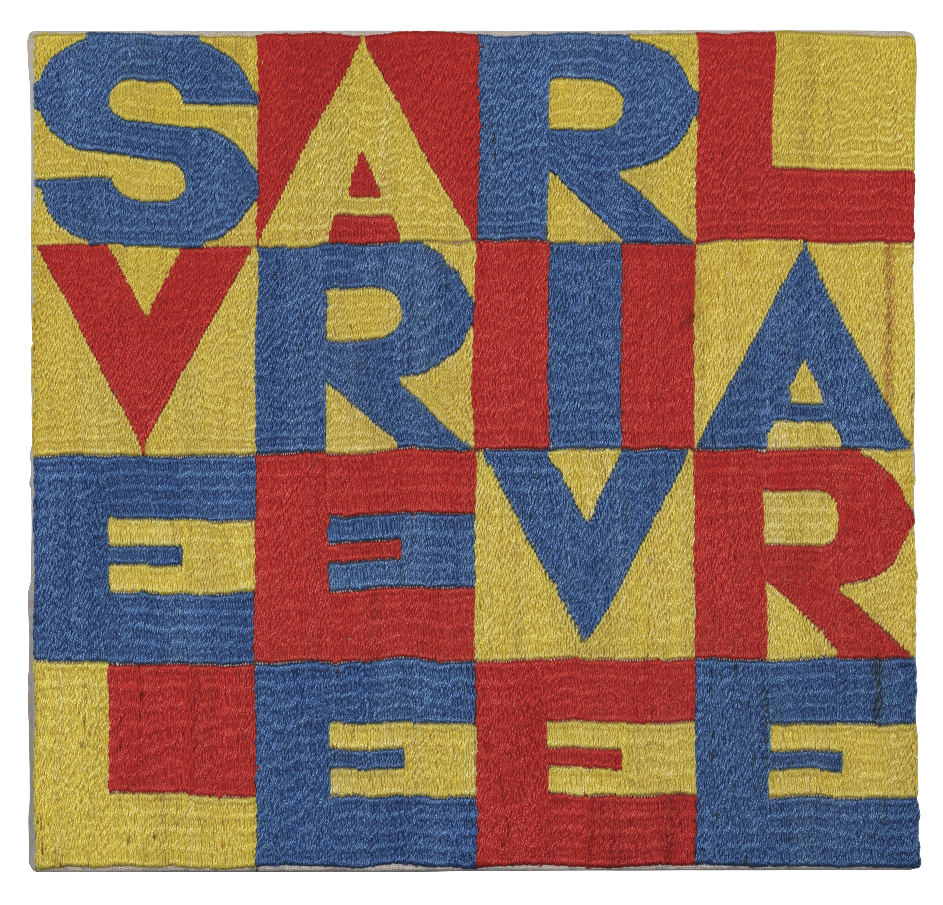 Alighiero Boetti, Svelare e rivelare, 1991, offered in the 20/21 Century Art - Day Sale on 19 October 2024 at Christie's in Paris