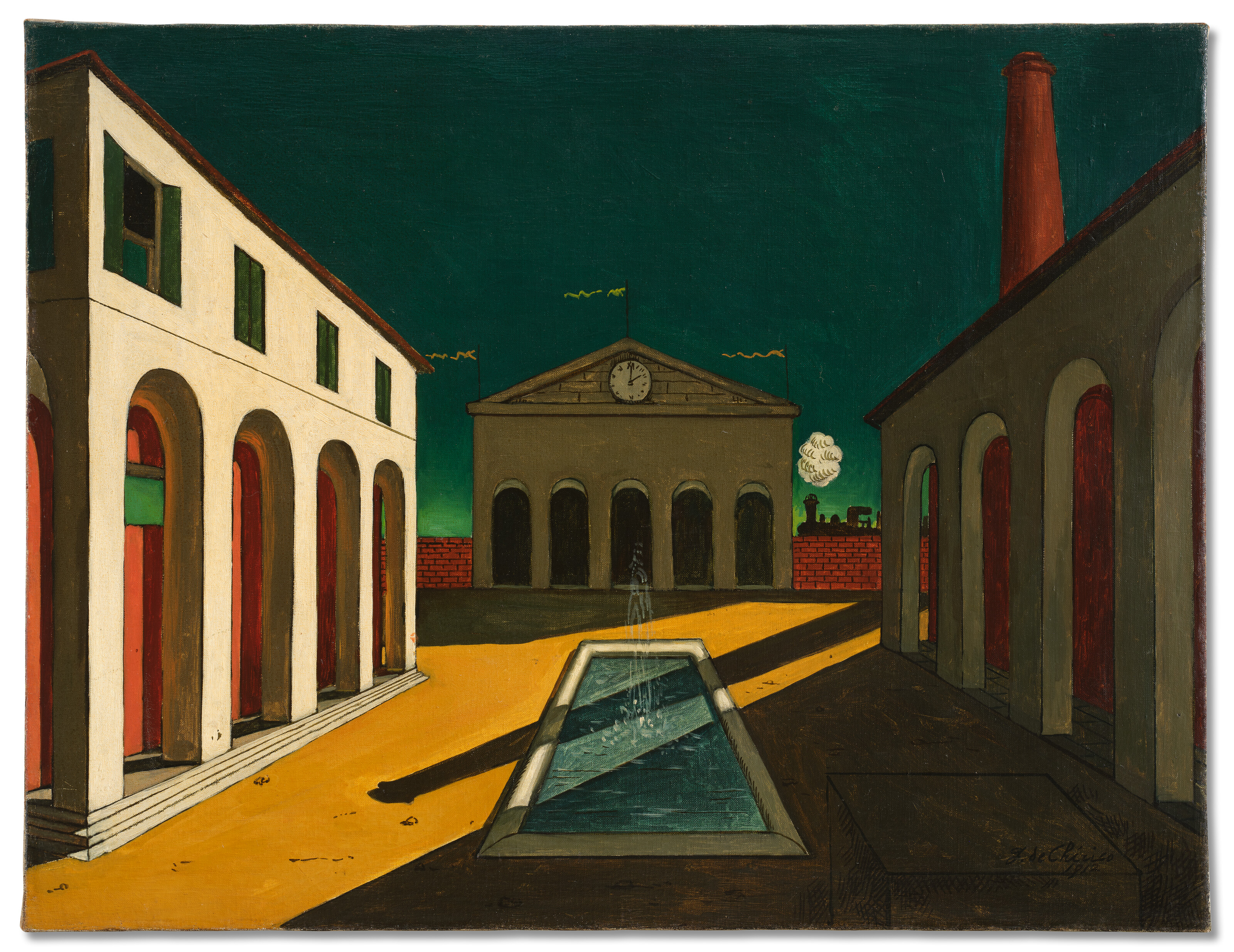 Giorgio de Chirico, Piazza d'Italia con fontana, 1938, offered in Avant-Garde(s) Including Thinking Italian on 18 October 2024 at Christie's in Paris