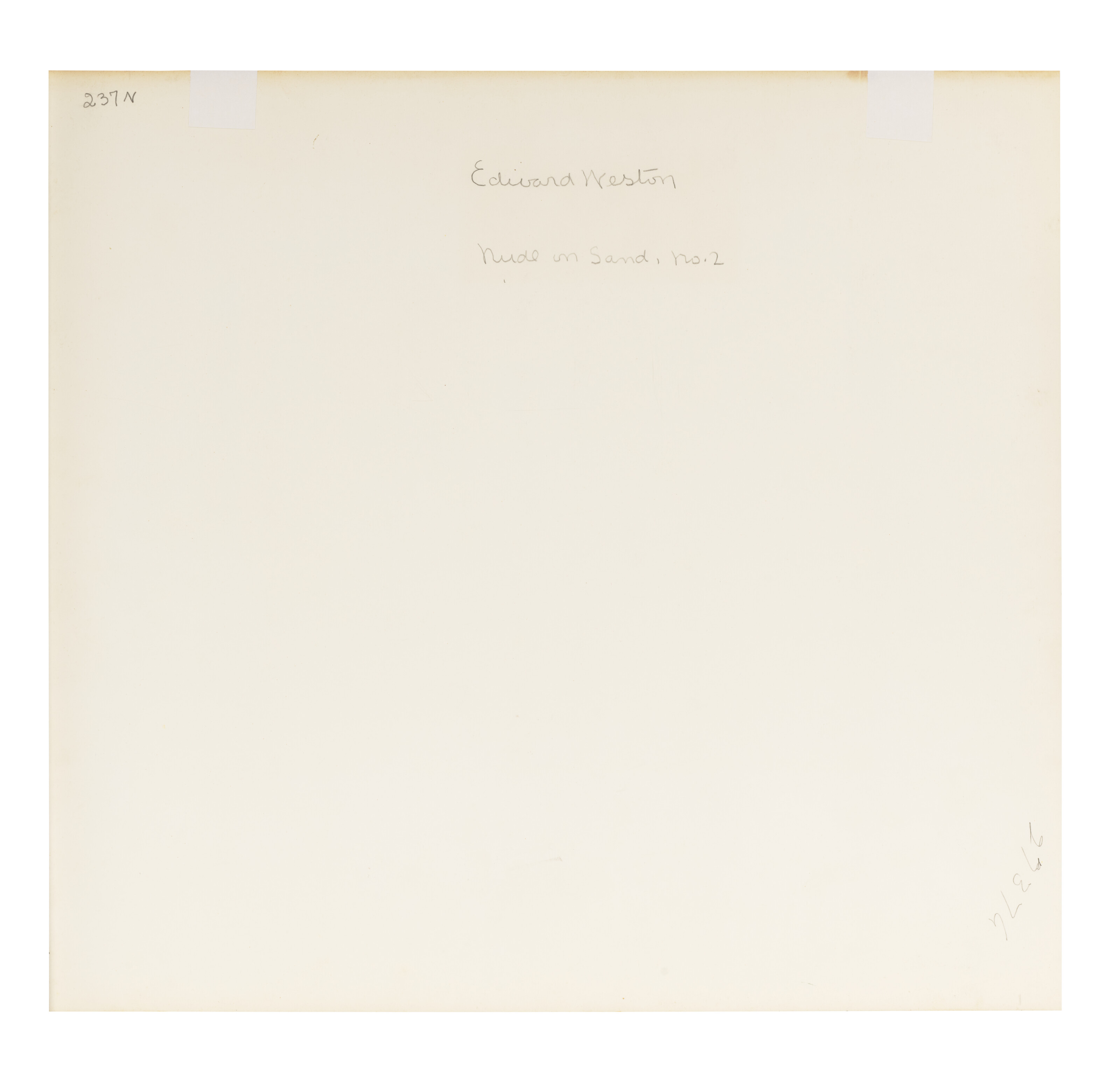 Edward Weston (1886-1958), Nude on Sand n°2, 1936 | Christie's