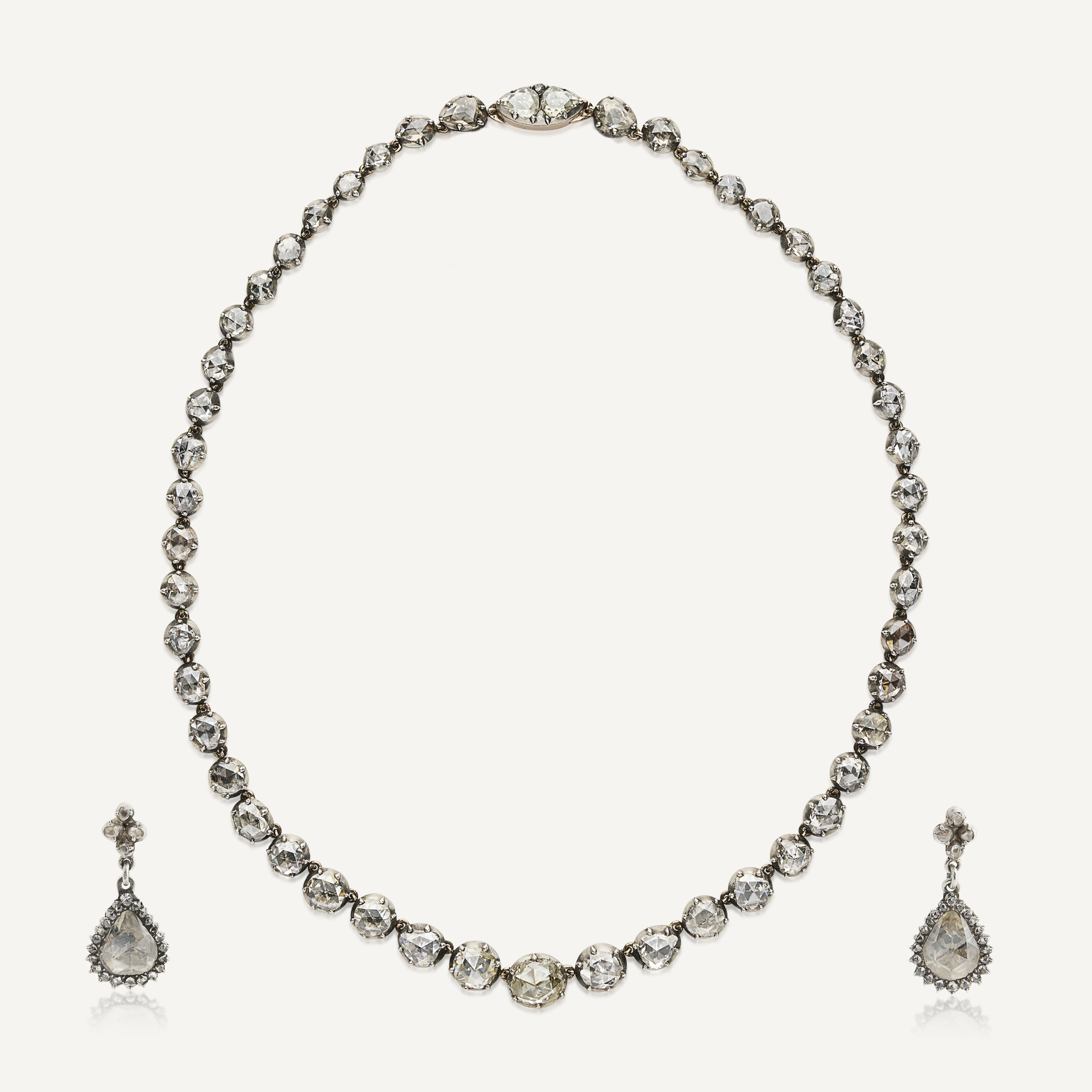 Lot de véritable argent sterling 925 CZ Cœur Pendentif Collier + Boucles d'oreille + Bracelet