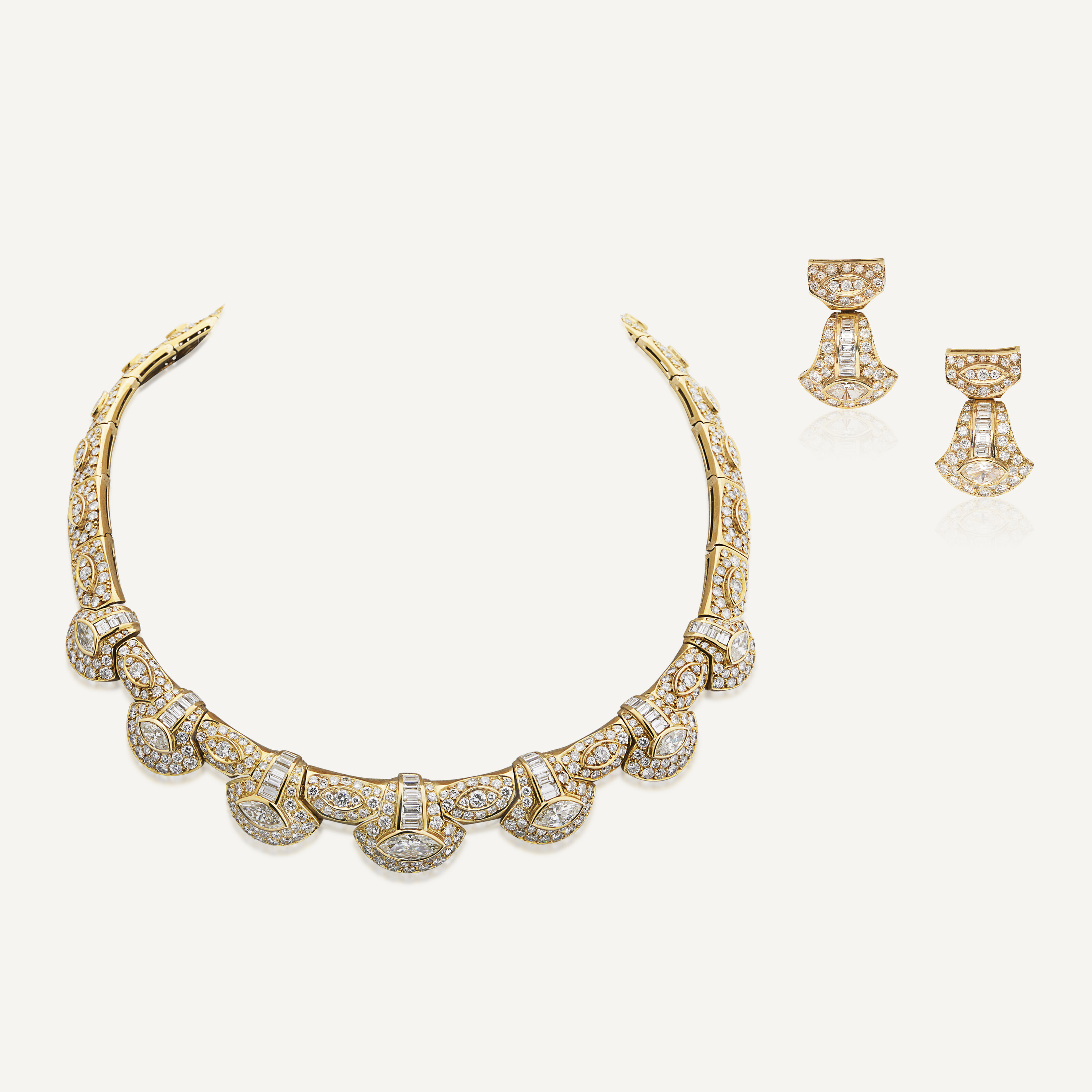 Demi-parure Vintage En Argent Sterling Avec Hématites - Bracelet Et Clips D'oreilles - Occasion
