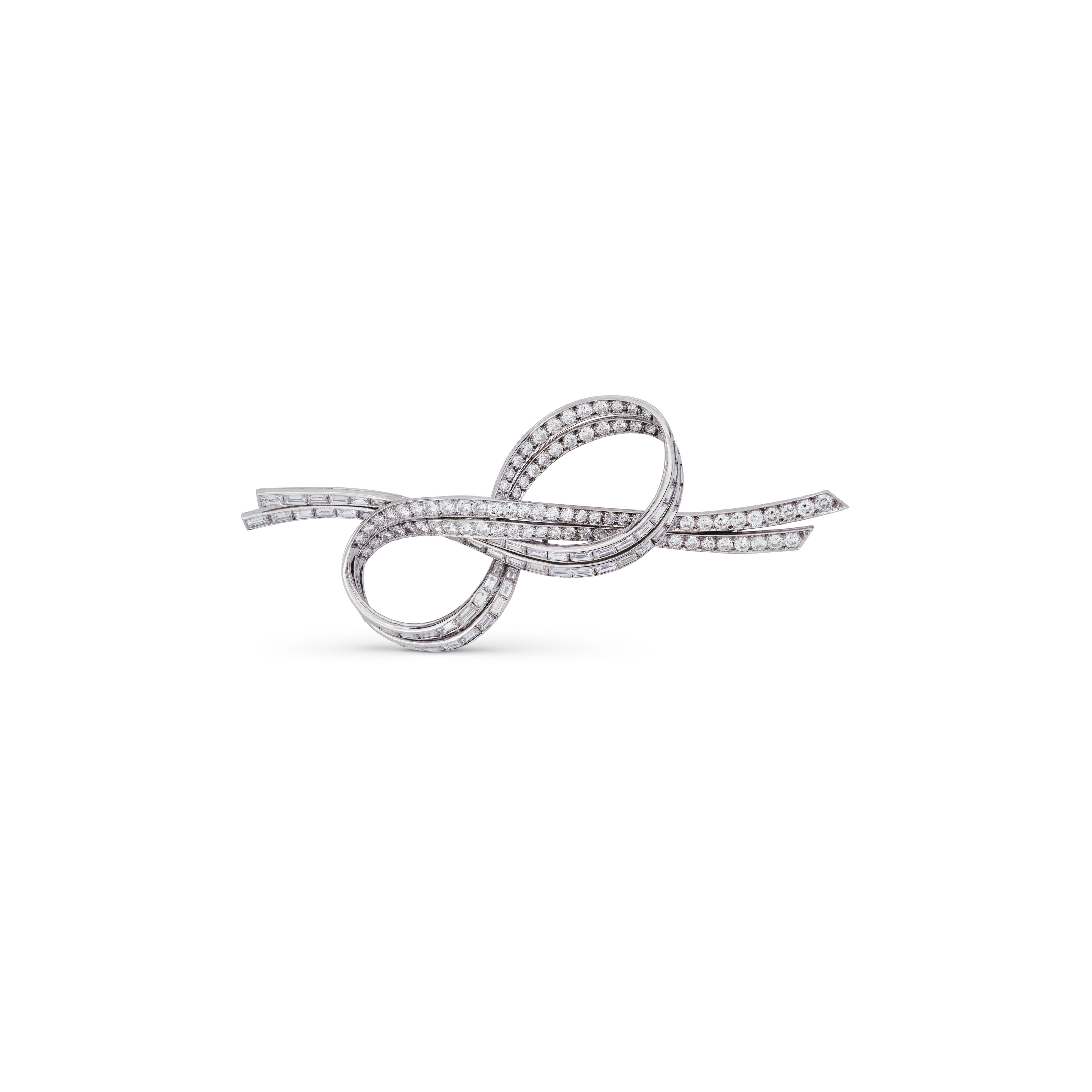 Broche En Or 14 Carats Avec Diamants - Bijou Vintage - Occasion En Parfait état