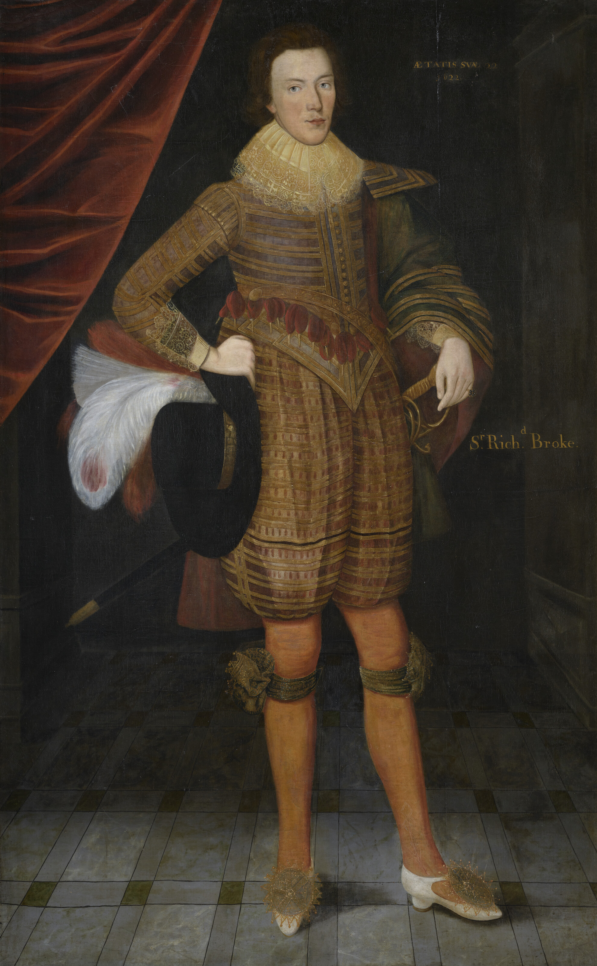 English school, circle of Gilbert Jackson, Portrait of Sir Richard Broke, full-length, 1622, offered in Collections: Including the Property of International Interior Designer Robert Couturier, 16-29 October 2024 at Christie's Online