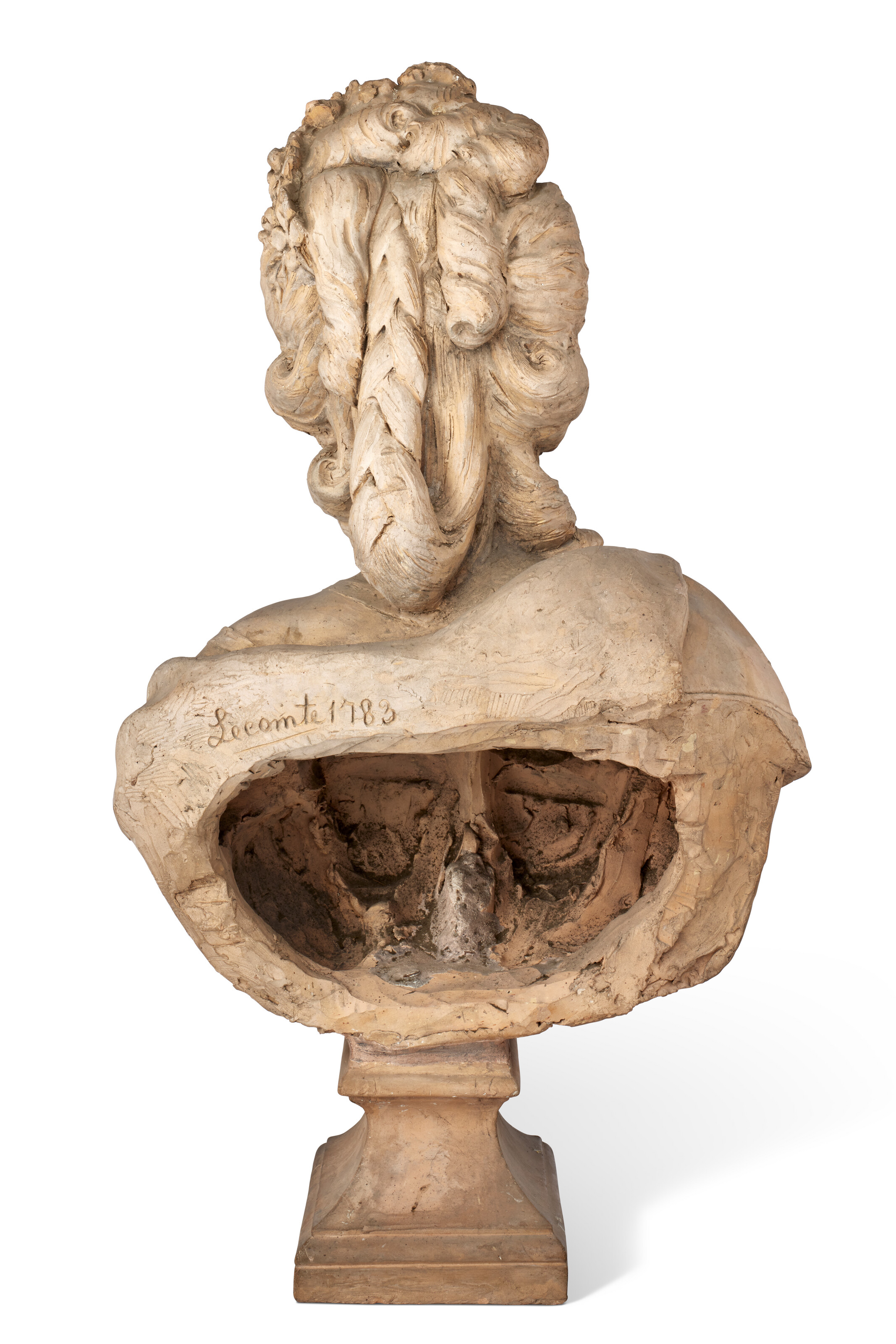 Buste Marie-Antoinette – Sculpture Plâtre Blanc – Fait Main En France – État Neuf