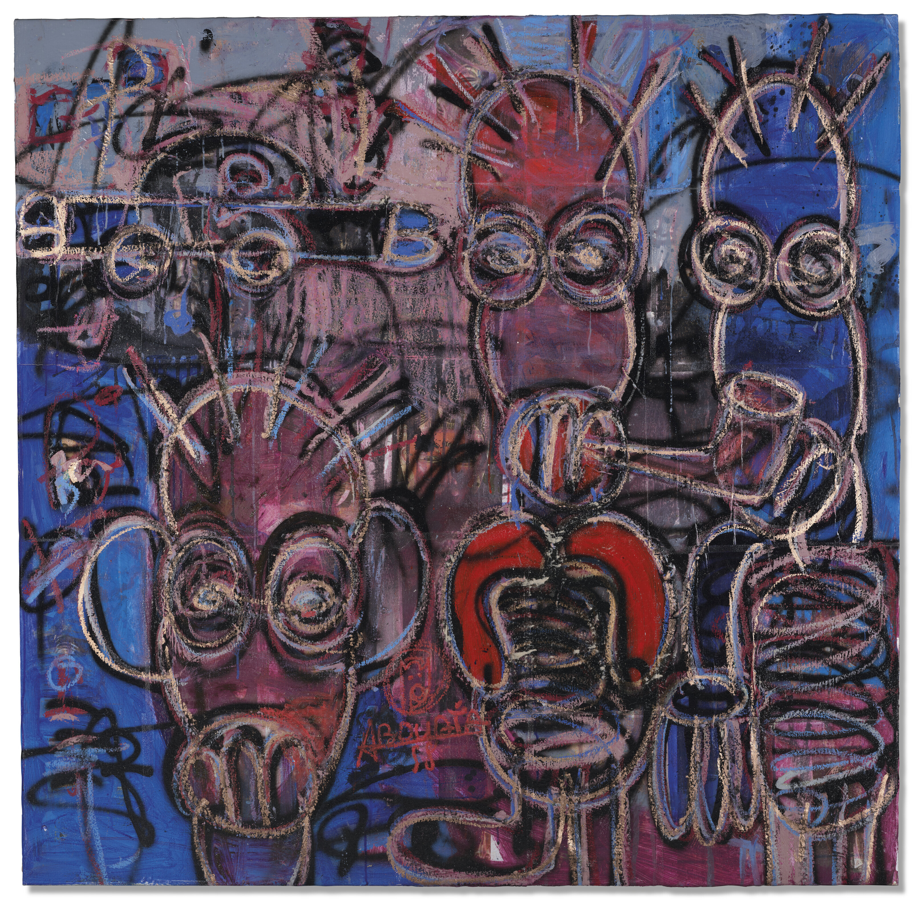 Aboudia, Untitled, 2018, offered in First Open - Post-war and Contemporary Art until 21 May 2024 at Christie's Online