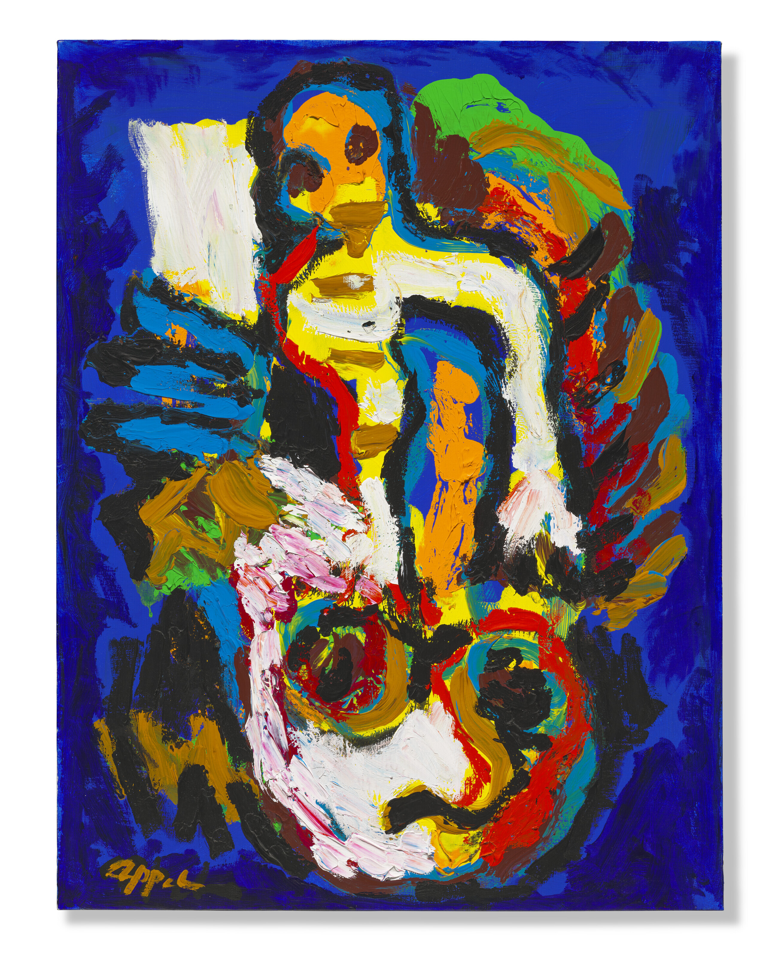 Karel Appel (1921-2006), Figures avec fond bleu No. 6 | Christie's