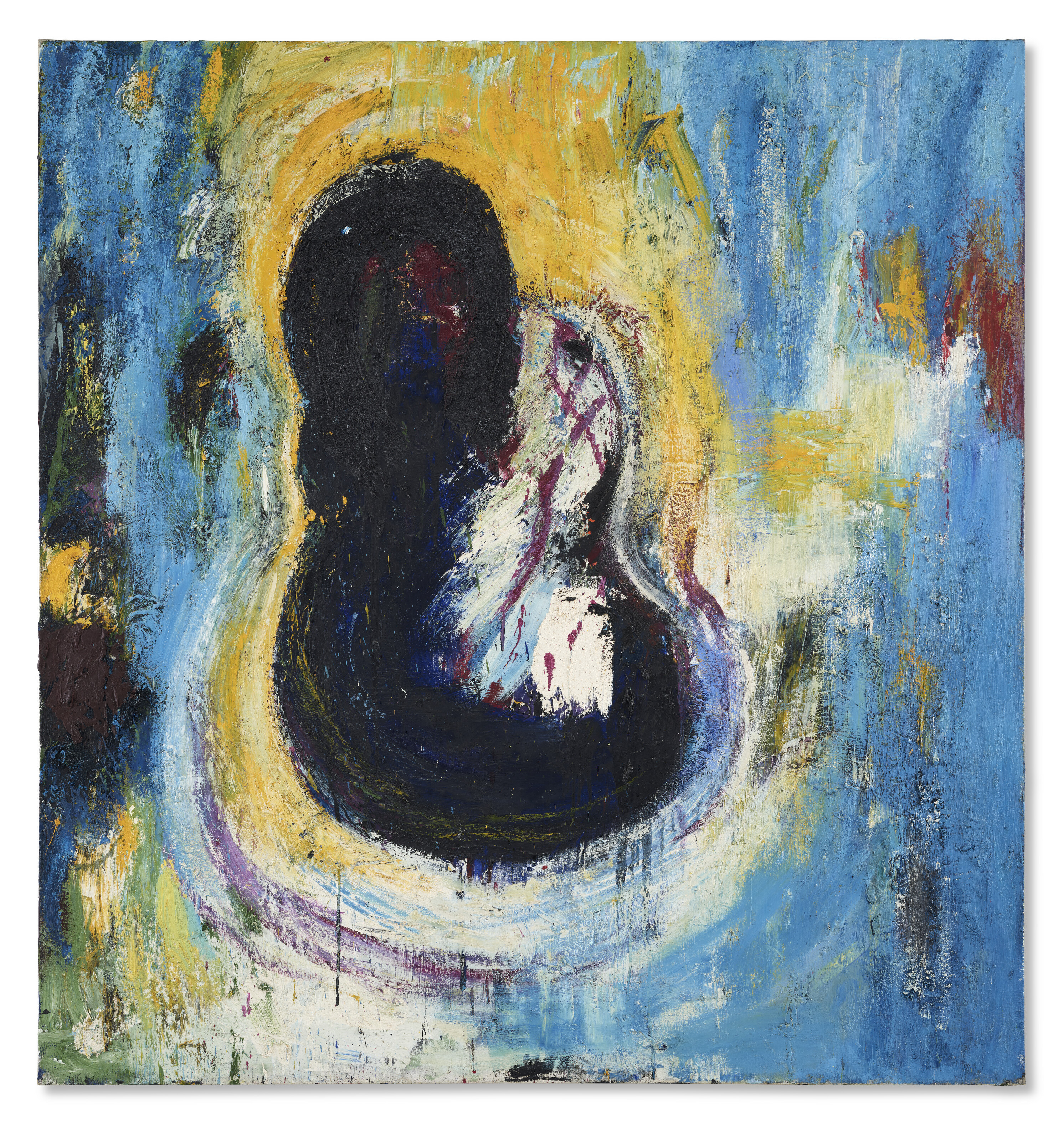 Karel Appel (1921-2006), Figures avec fond bleu No. 6 | Christie's