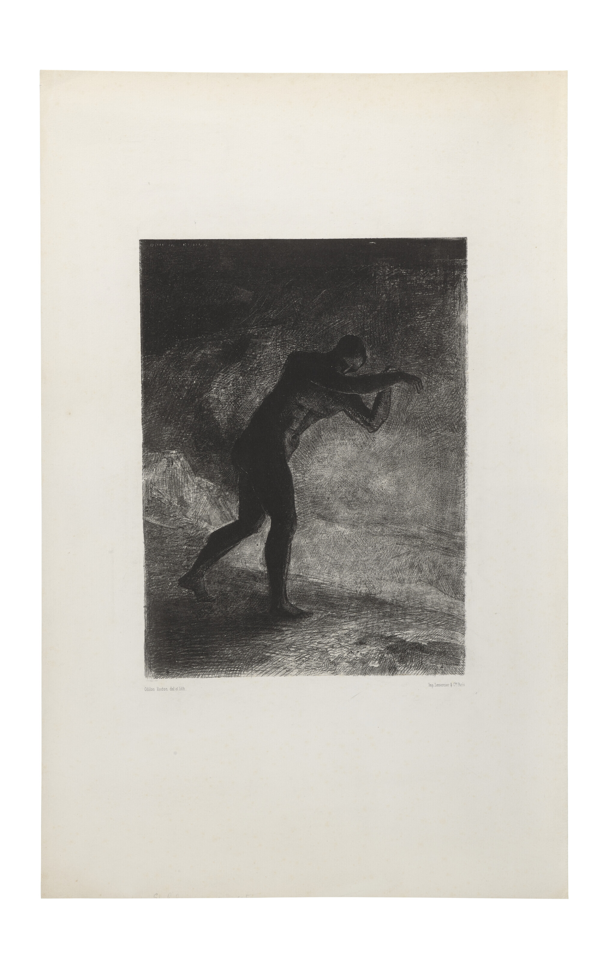 Et l'homme parut, interrogeant le sol d'où il sort et qui l'attire, il se fraya la voie vers de sombres clartés, planche issue de l'album Les Origines