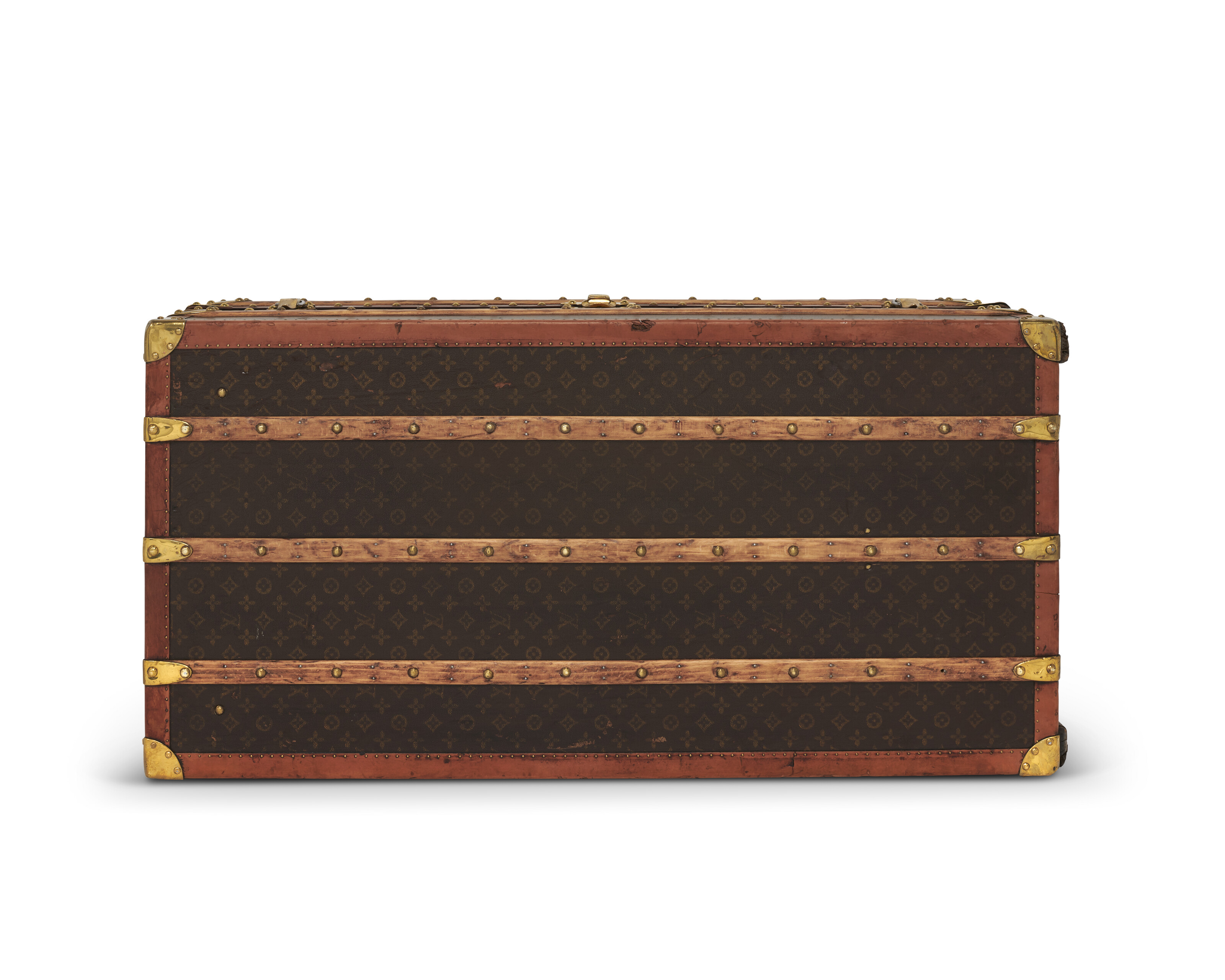 A MONOGRAM CANVAS WARDROBE TRUNK WITH BRASS HARDWARE, LOUIS 