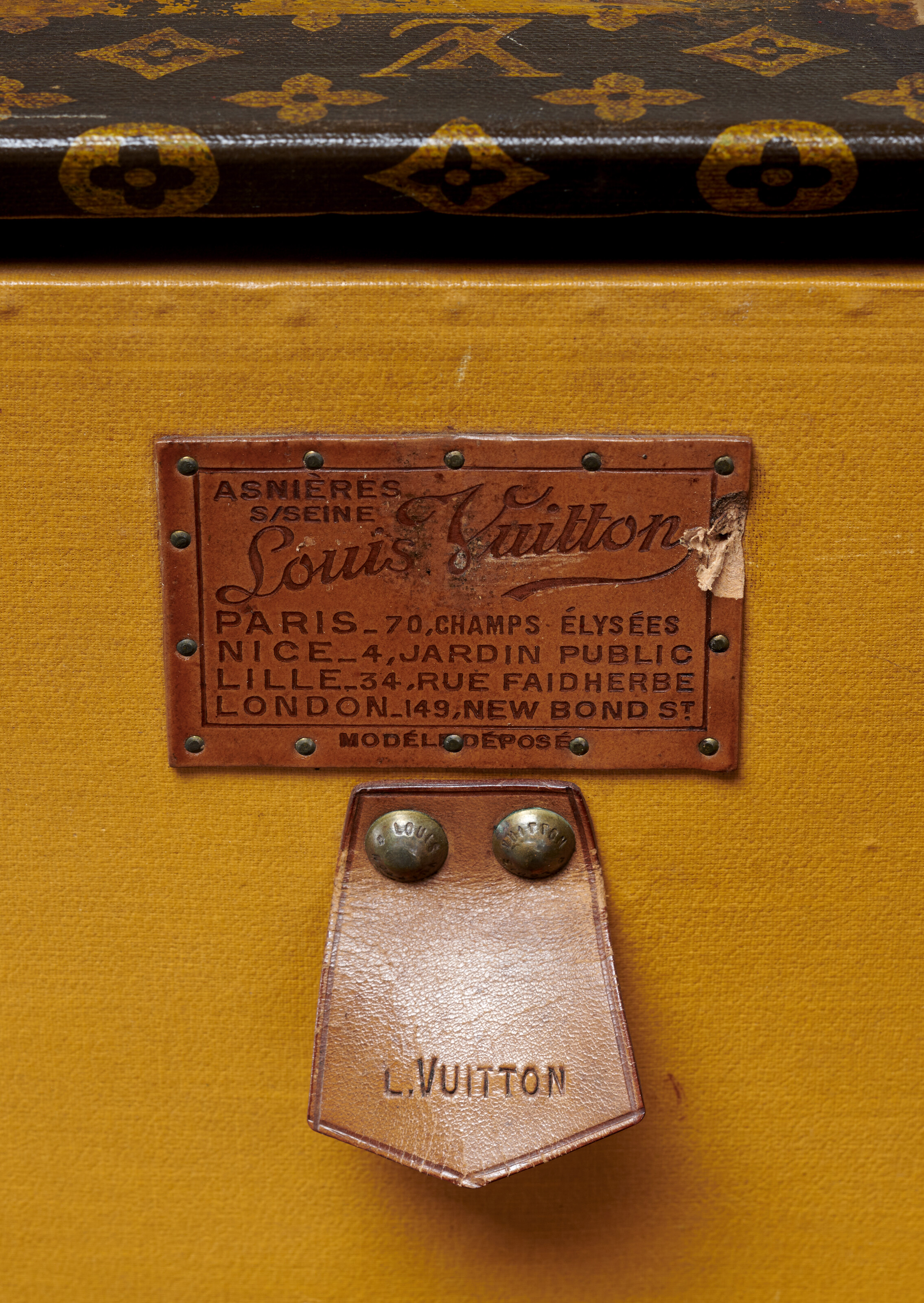 A MONOGRAM CANVAS WARDROBE TRUNK WITH BRASS HARDWARE, LOUIS