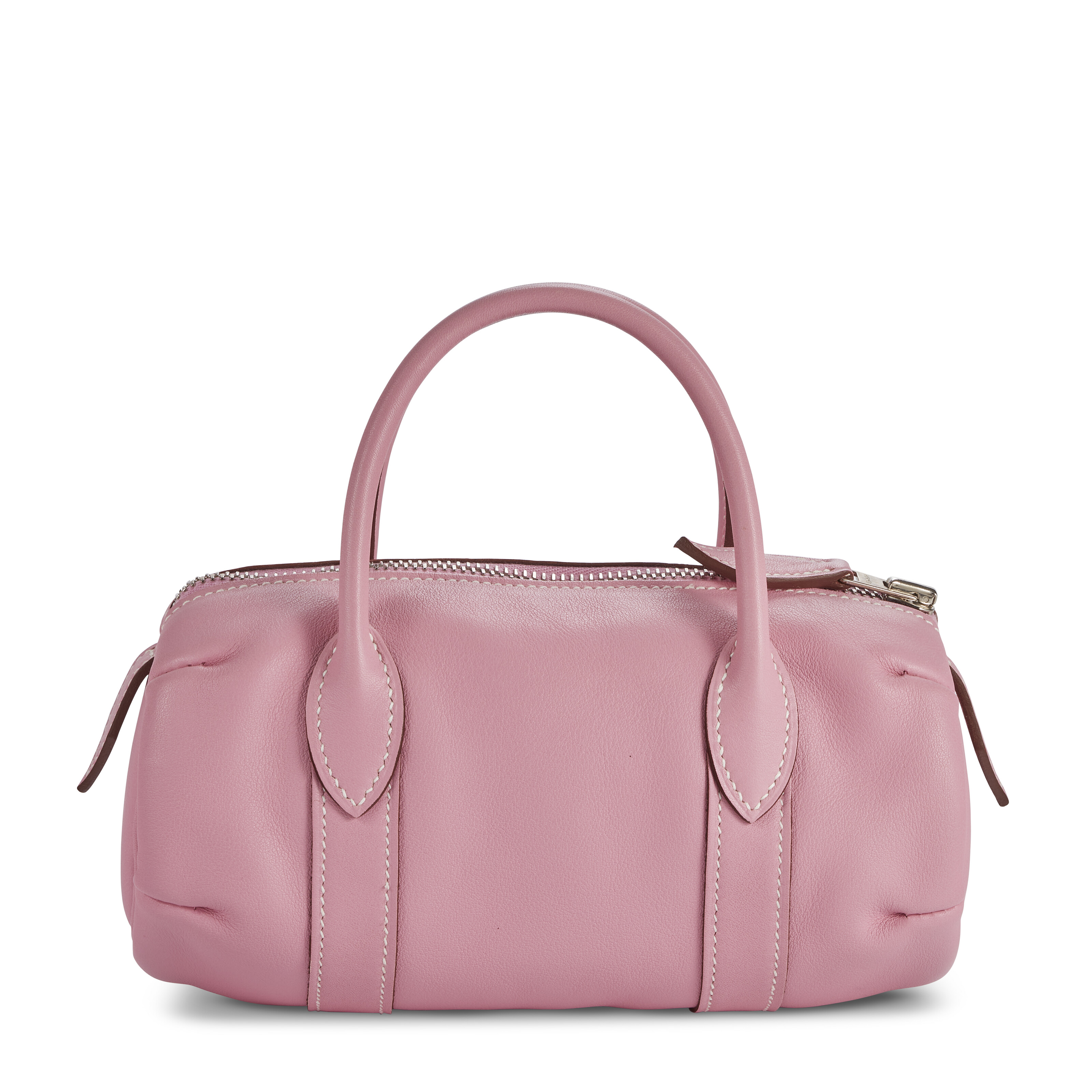【極美品】HERMES イヤホンホルダー　ピンク A PINK 5P SWIFT LEATHER MINI POLOCHON WITH PALLADIUM HARDWARE