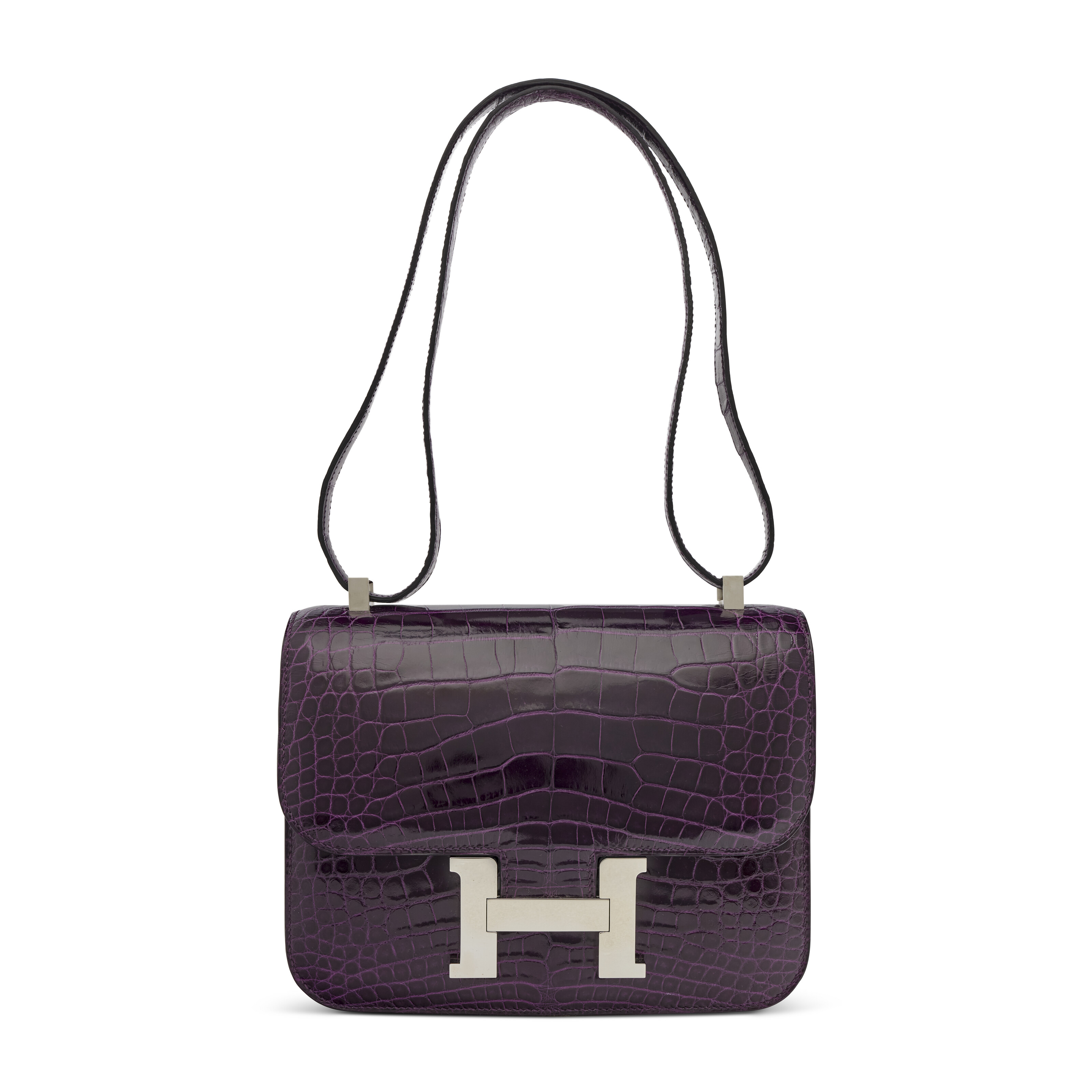 AN ANÉMONE SWIFT LEATHER CONSTANCE ÉLAN WITH PALLADIUM HARDWARE