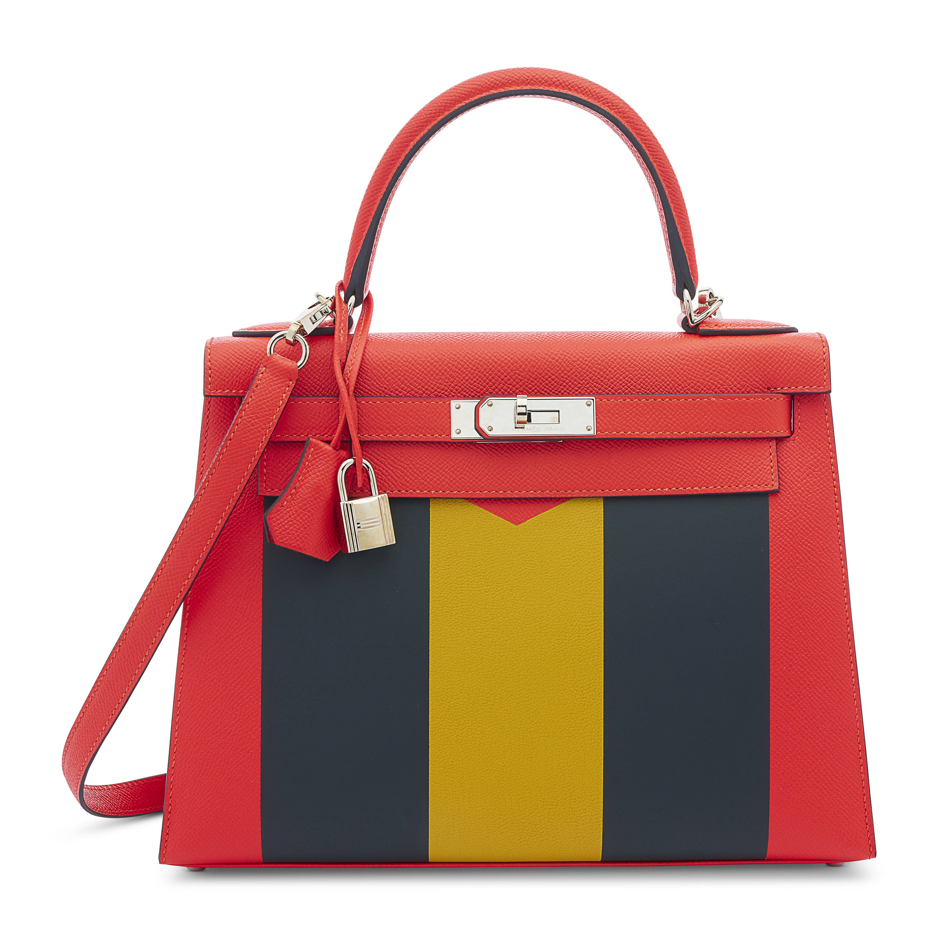 AN ORANGE EPSOM LEATHER BIRKIN 30 WITH PALLADIUM HARDWARE