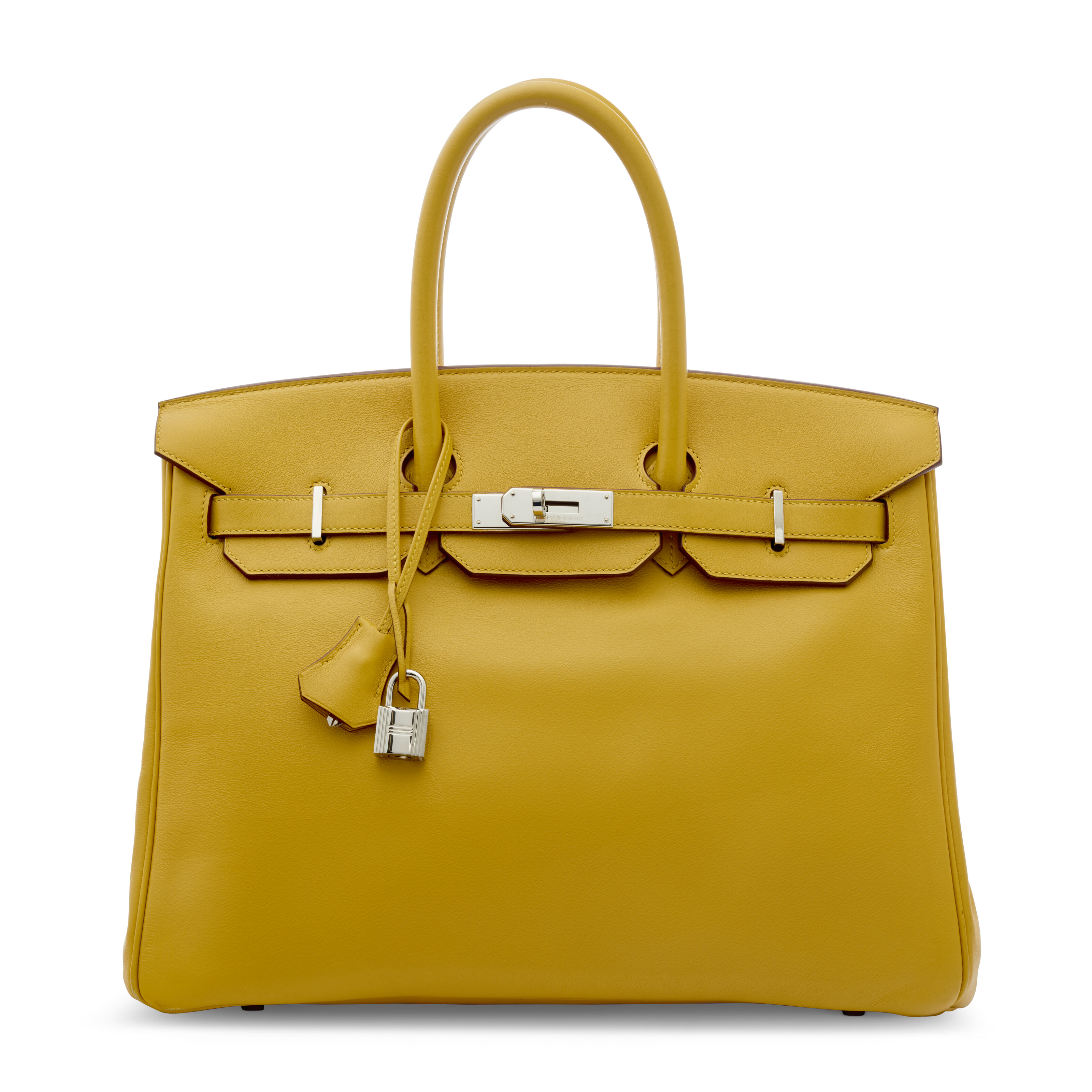 AN ORANGE EPSOM LEATHER BIRKIN 30 WITH PALLADIUM HARDWARE, HERMÈS