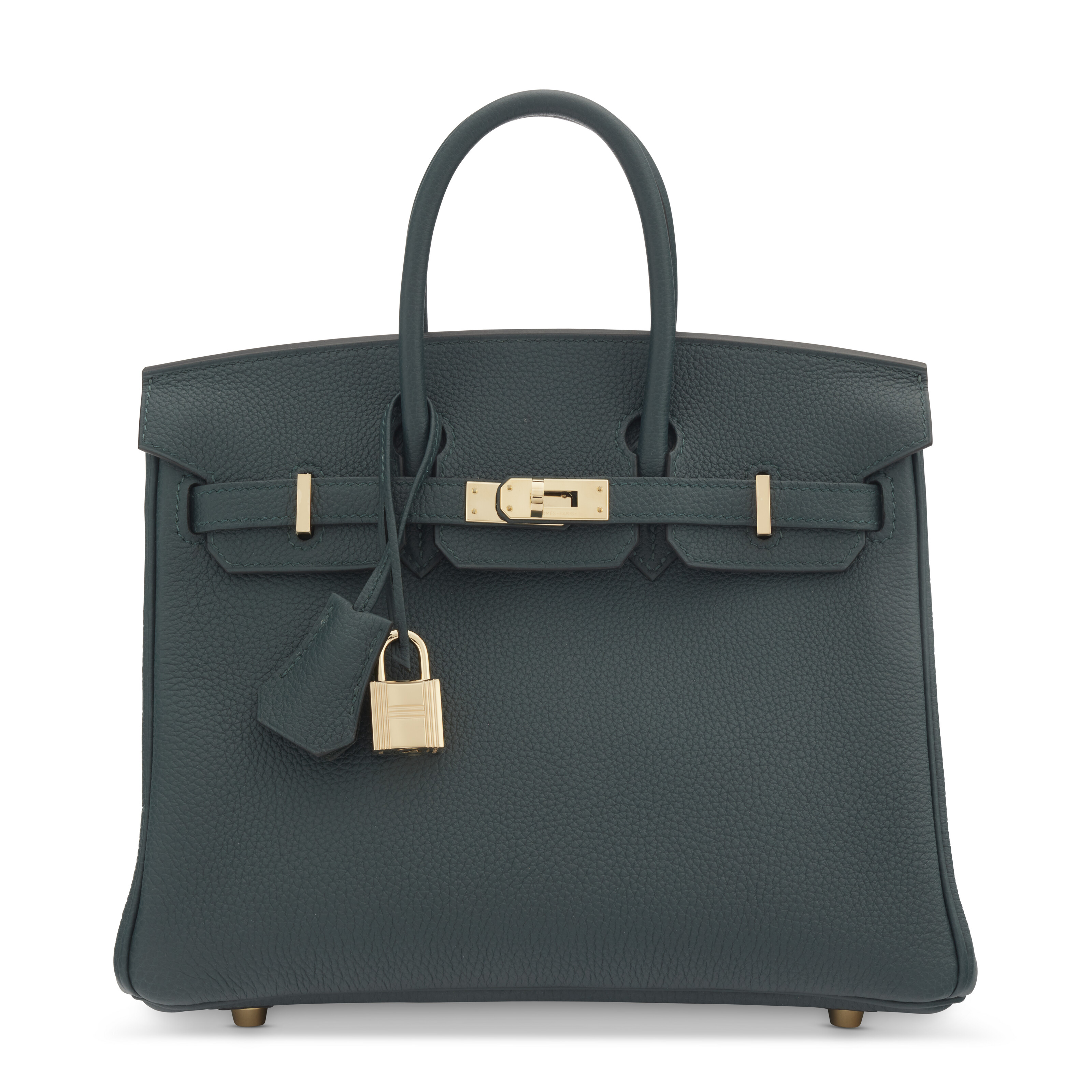 A VERT BRONZE CLÉMENCE LEATHER BIRKIN 30 WITH GOLD HARDWARE