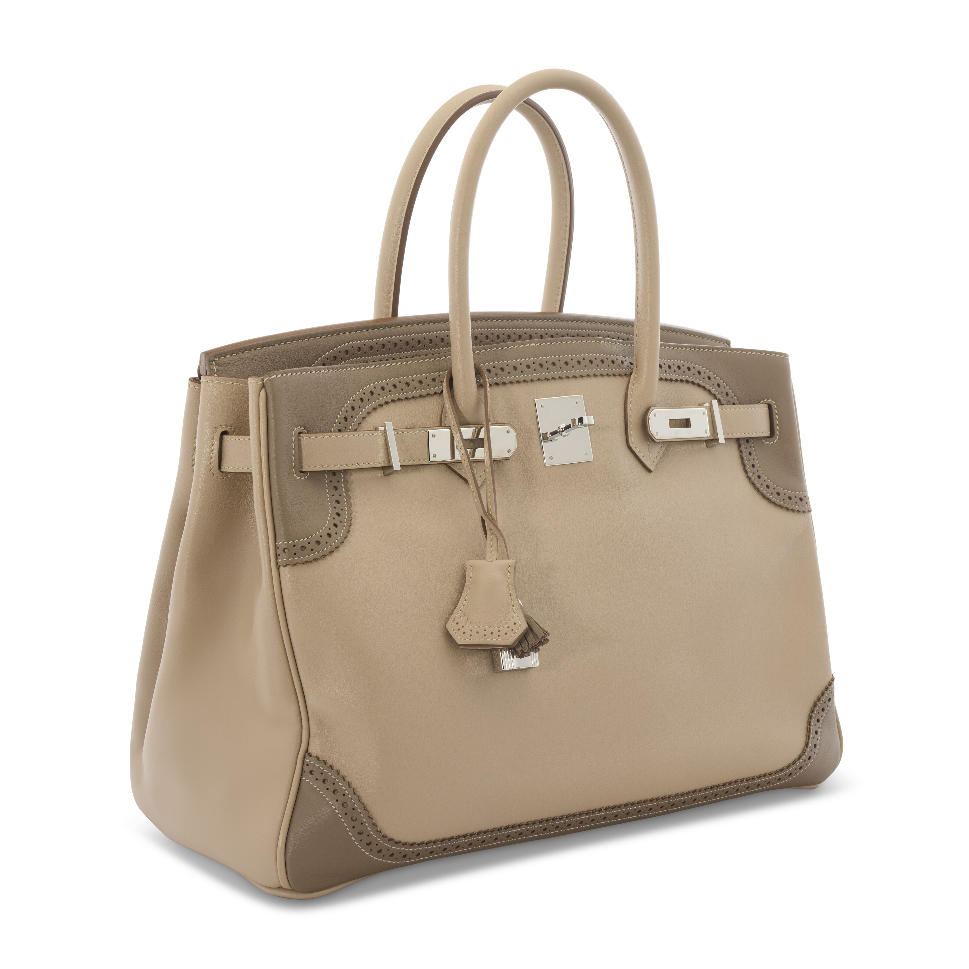 A LIMITED EDITION ARGILE & ÉTOUPE SWIFT LEATHER GHILLIES BIRKIN 35