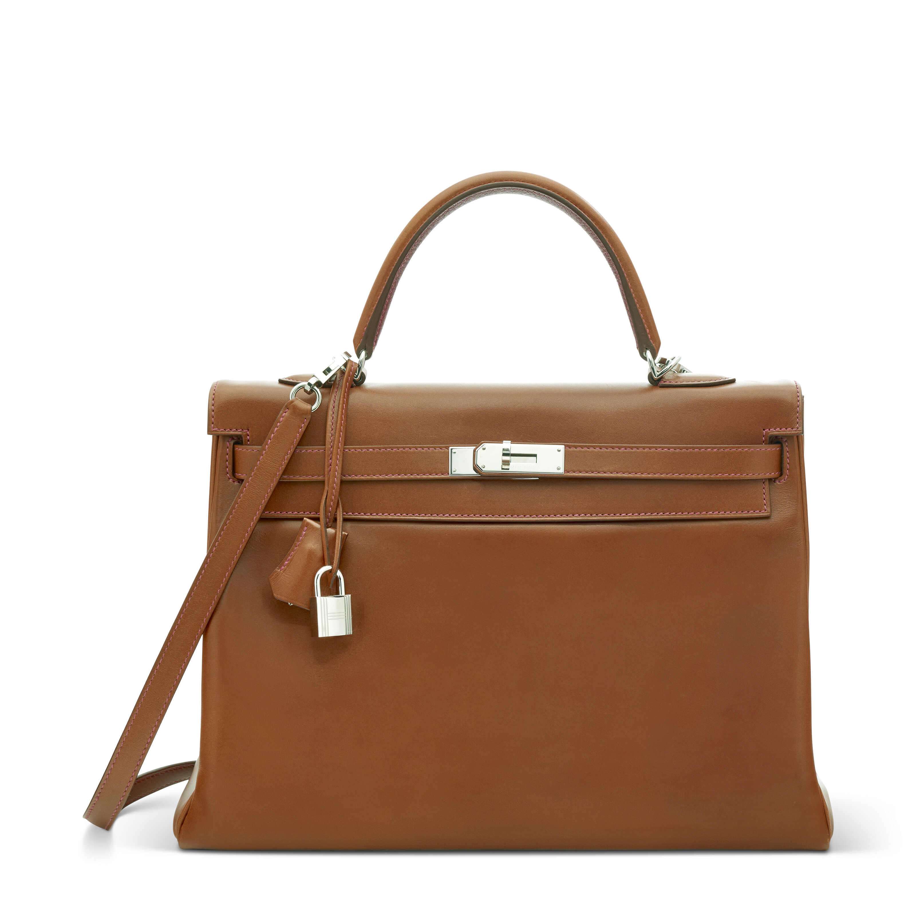 A LIMITED EDITION FAUVE & RUBIS TADELAKT LEATHER RETOURNÉ KELLY 35