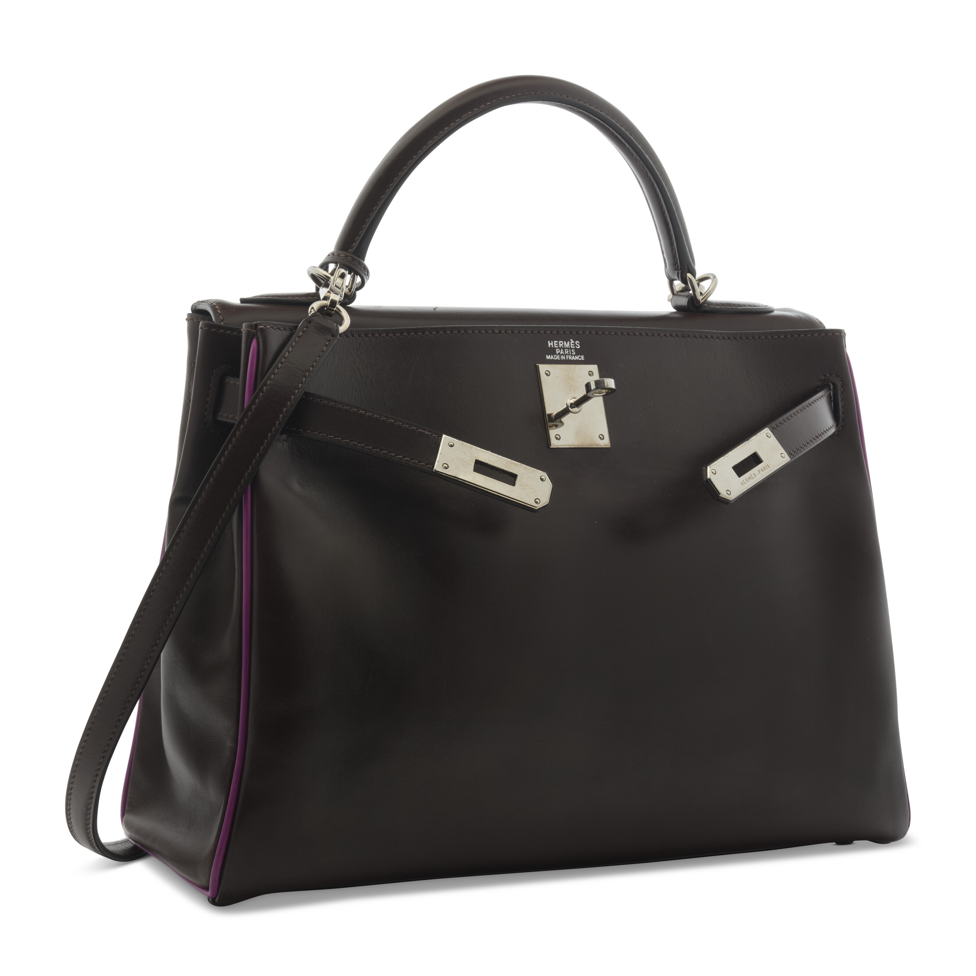 A LIMITED EDITION CHOCOLAT & CYCLAMEN CALF BOX LEATHER RETOURNÉ