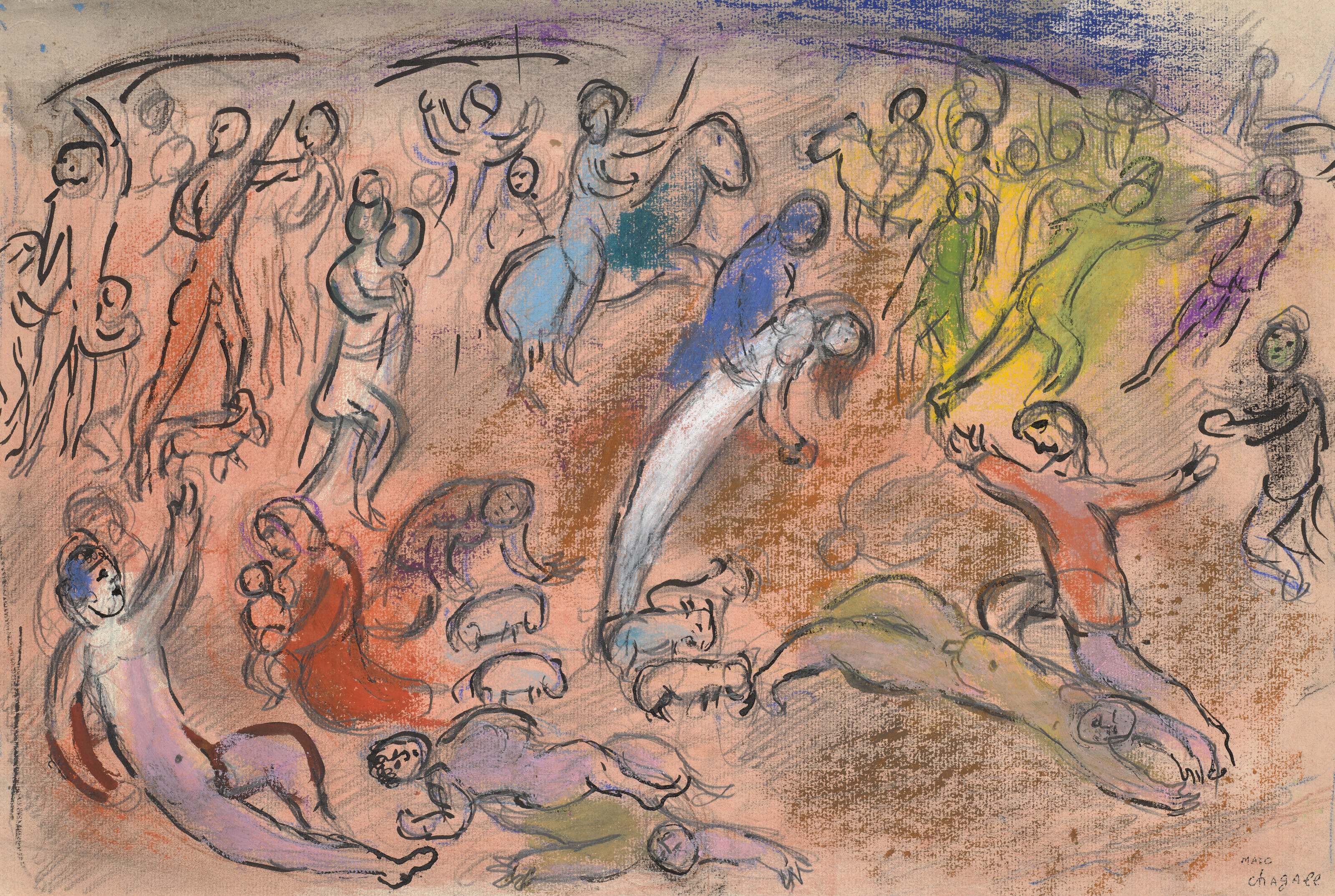 Marc Chagall (1887-1985), Esquisse pour la lithographie M. 327 de