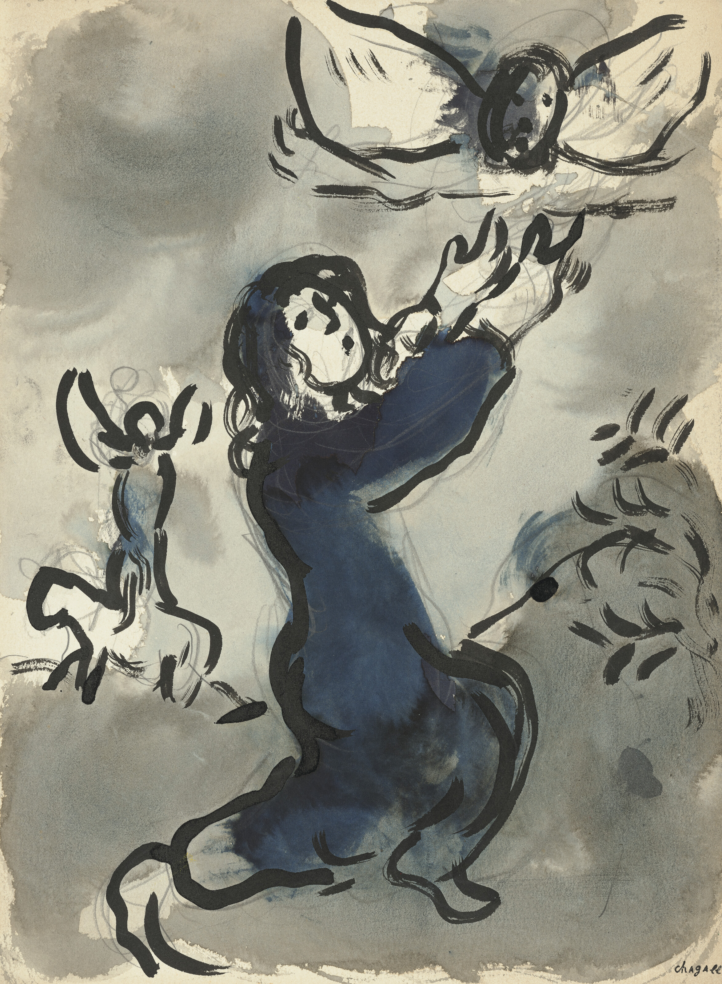Marc Chagall (1887-1985), Esquisse pour la lithographie M. 327 de