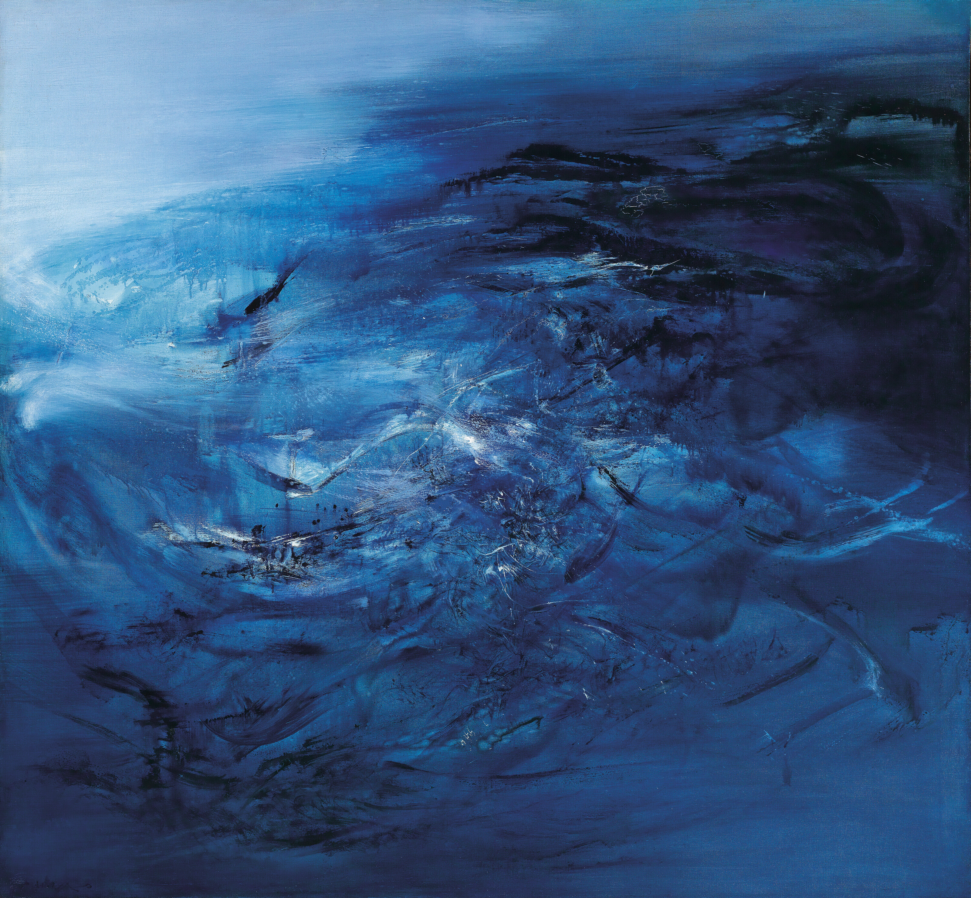 Zao Wou-Ki (1920-2013), 30.09.65, painted in 1965. Oil on canvas. 150 x 162 cm (59 x 63 3/4 in). Sold for CNY 64,570,000 on 7 November 2024 at Christie’s in Shanghai