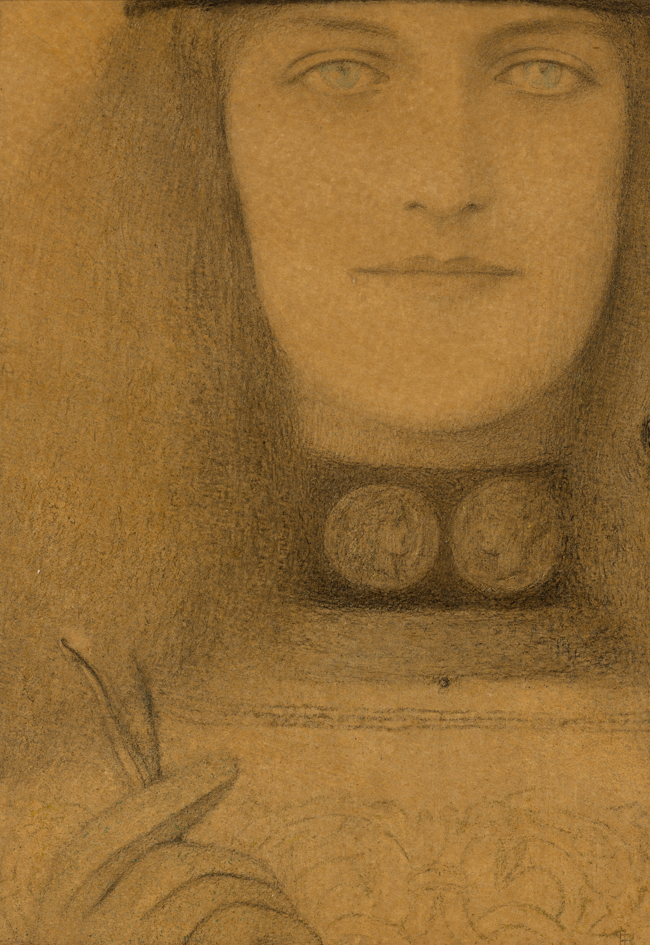 Fernand Khnopff, Le collier de medailles, 1899, offered in Barry Humphries: The Personal Collection on 13 February 2025 at Christie's in London