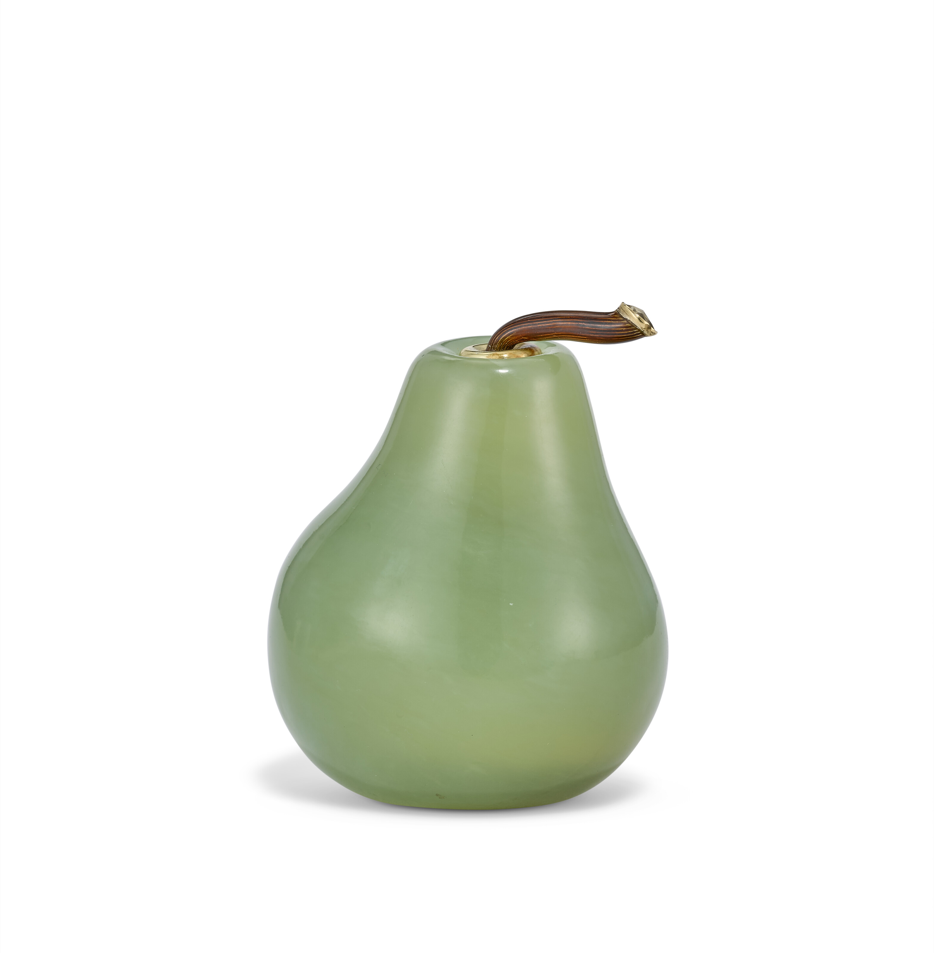 An imperial jewelled and guilloche enamel gold-mounted bowenite gum pot. By Faberge, workmaster Michael Perchin, St Petersburg, 1899-1903, offered in The Winter Egg and Important Works by Faberge from a Princely Collection on 2 December 2025 at Christie's in London