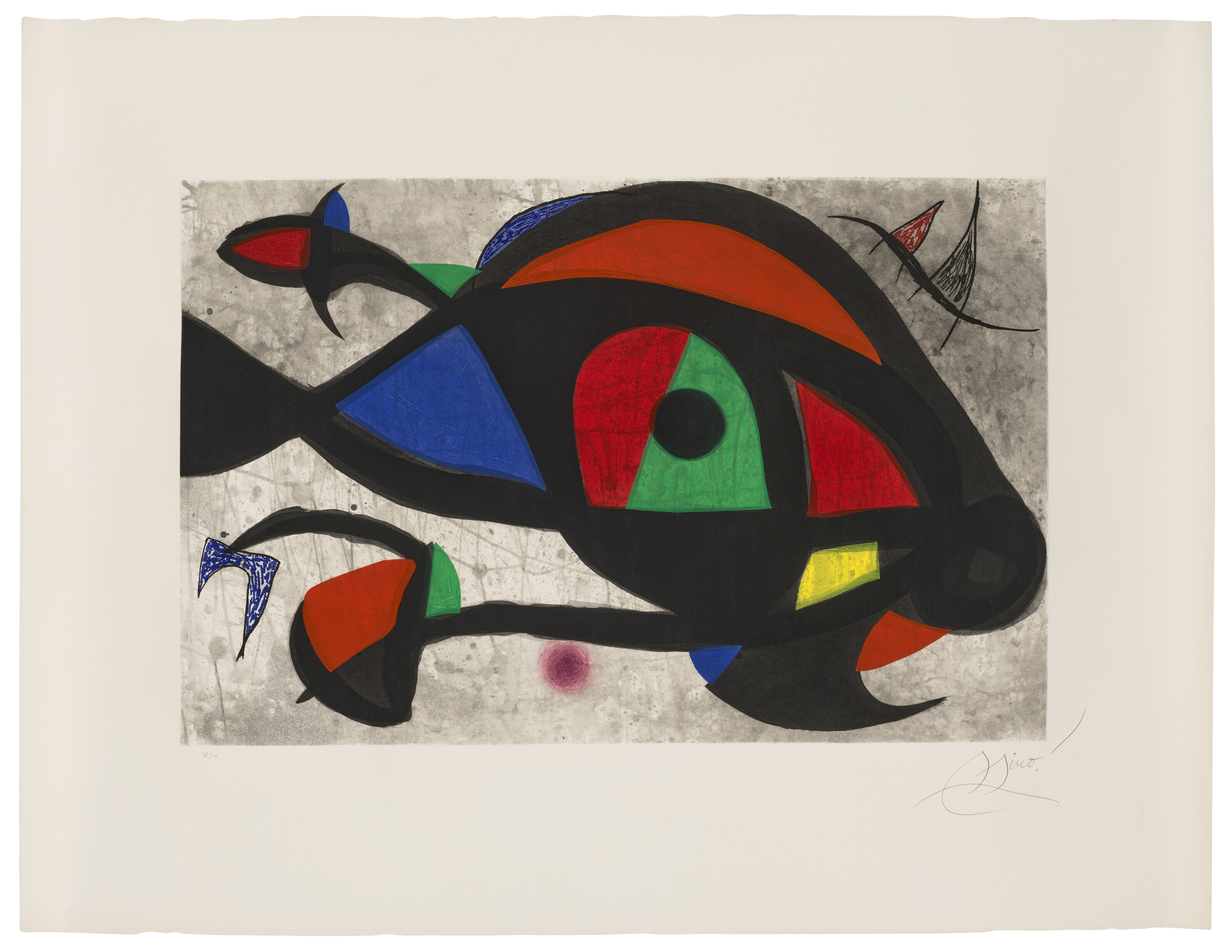 Joan Miro (1893-1983), Le Beluga, 1975, offered in Prints and Multiples until 25 September 2025 at Christie's Online