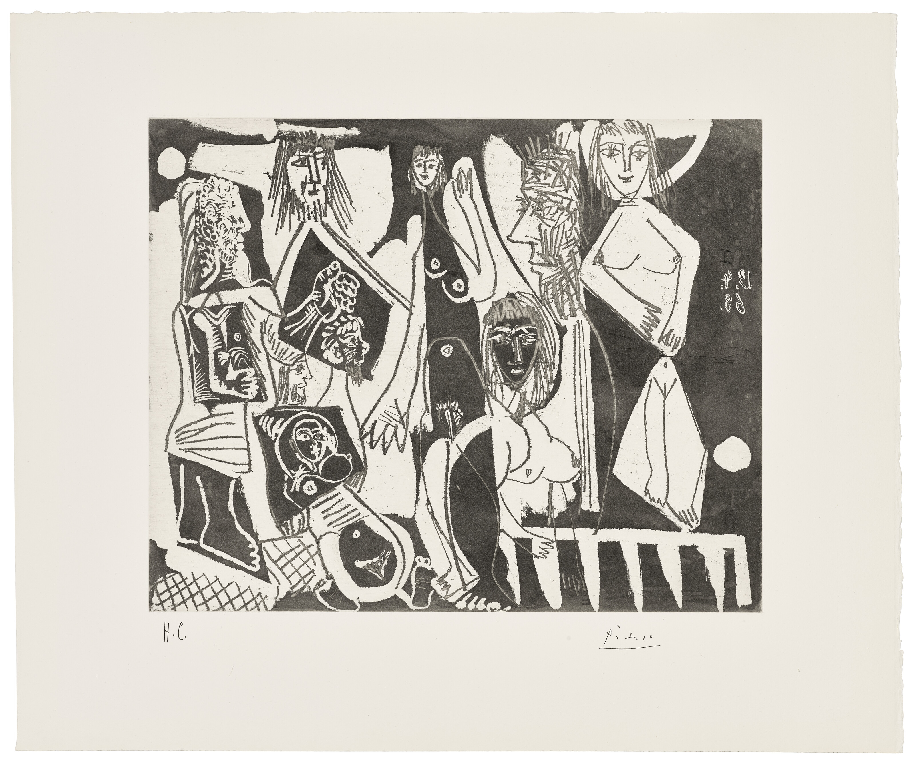Catalog image of Femme au lit rêvant: hommes et femmes, from: Série 347