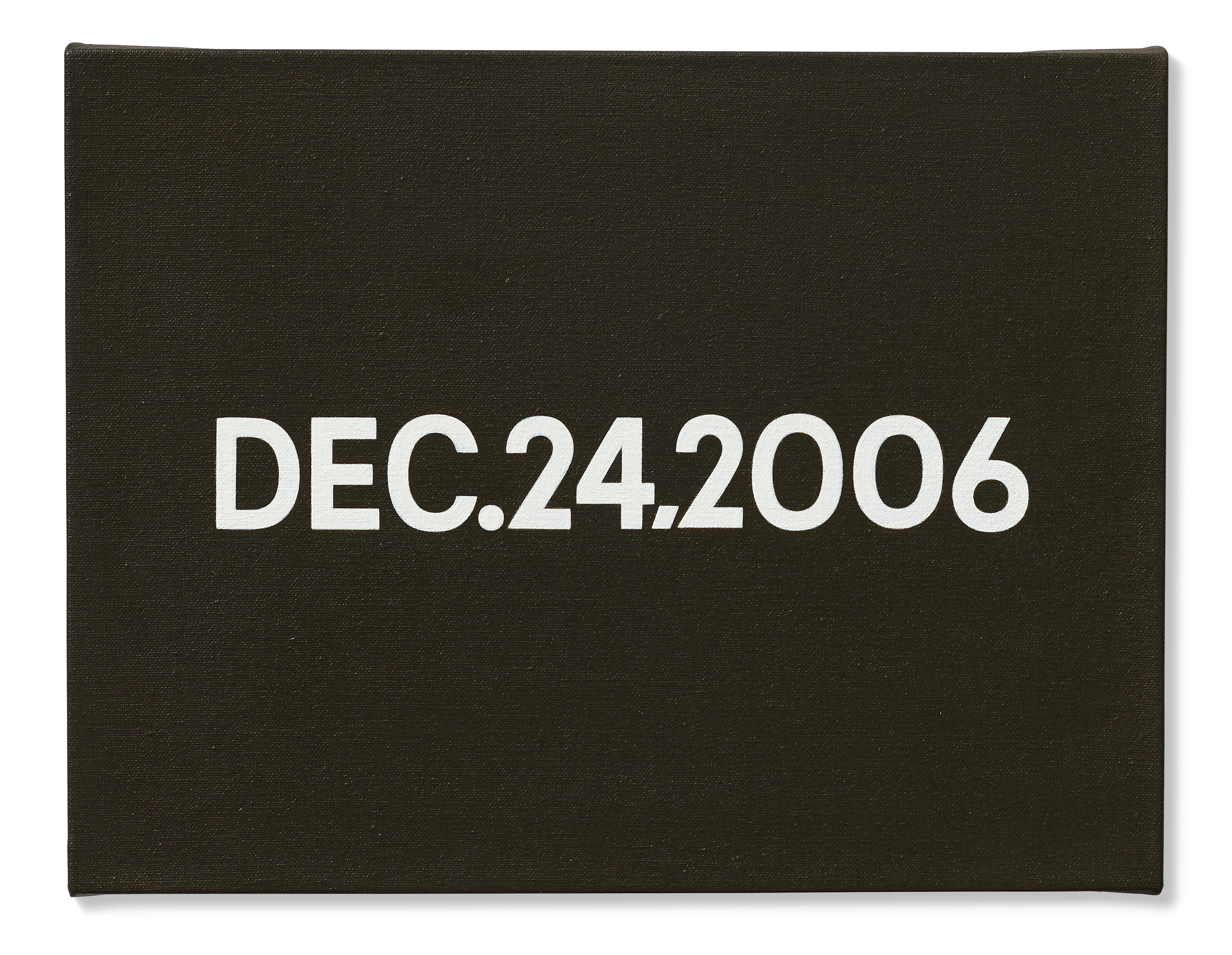On Kawara, Dec. 24, 2006, 2006, offered in the Post-War and Contemporary Art Day Sale on 6 March 2025 at Christie's in London