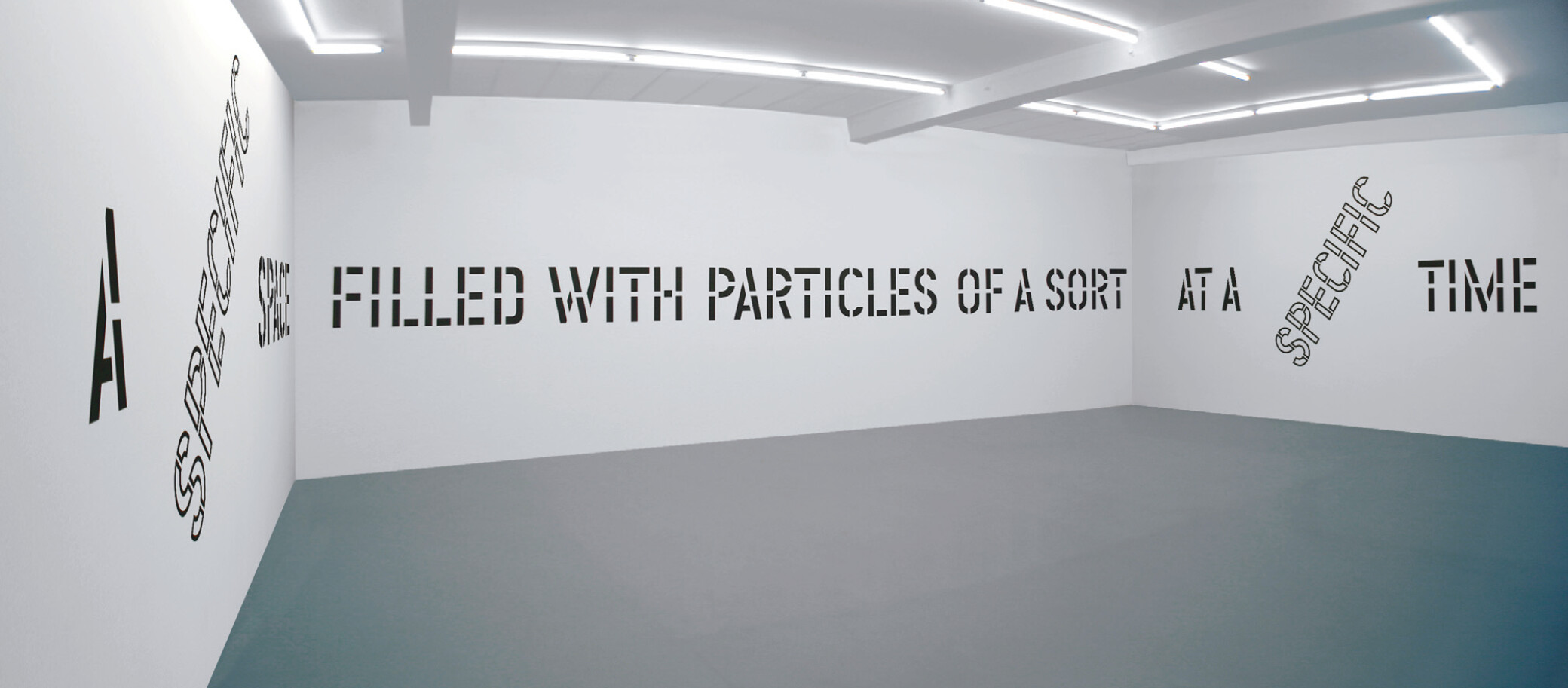 Lawrence Weiner, A SPECIFIC SPACE FILLED WITH PARTICLES OF A SORT AT A SPECIFIC TIME, 2006, offered in the Post-War and Contemporary Art Day Sale on 6 March 2025 at Christie's in London